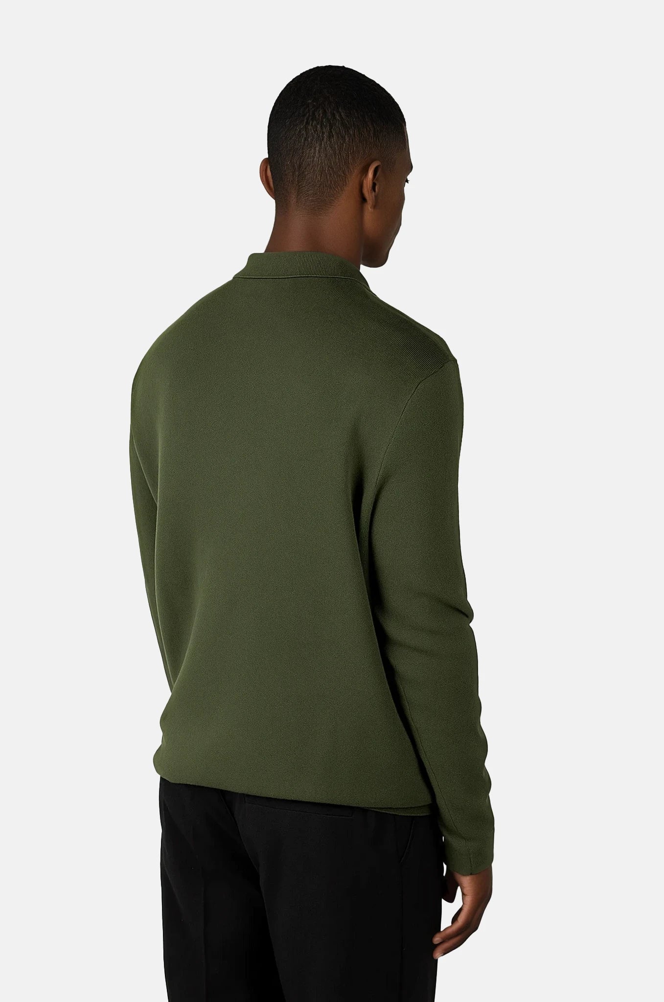 Caleb knitted half zip - Green