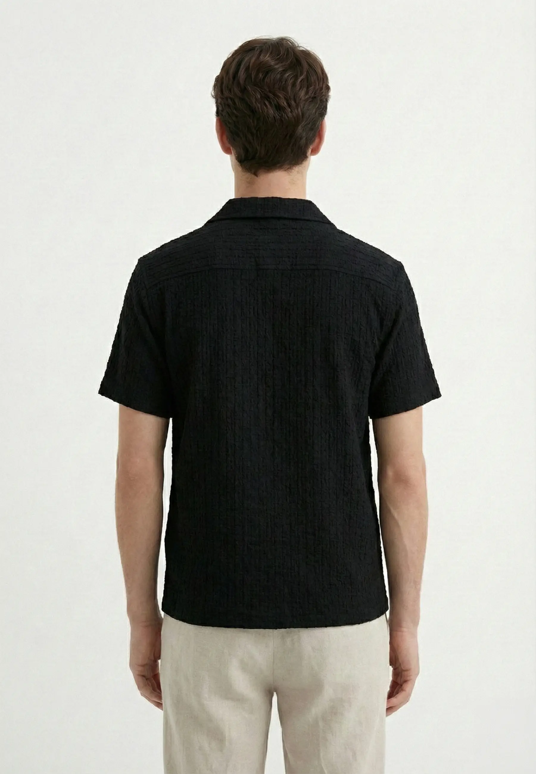 Ashen structured shirt - Black