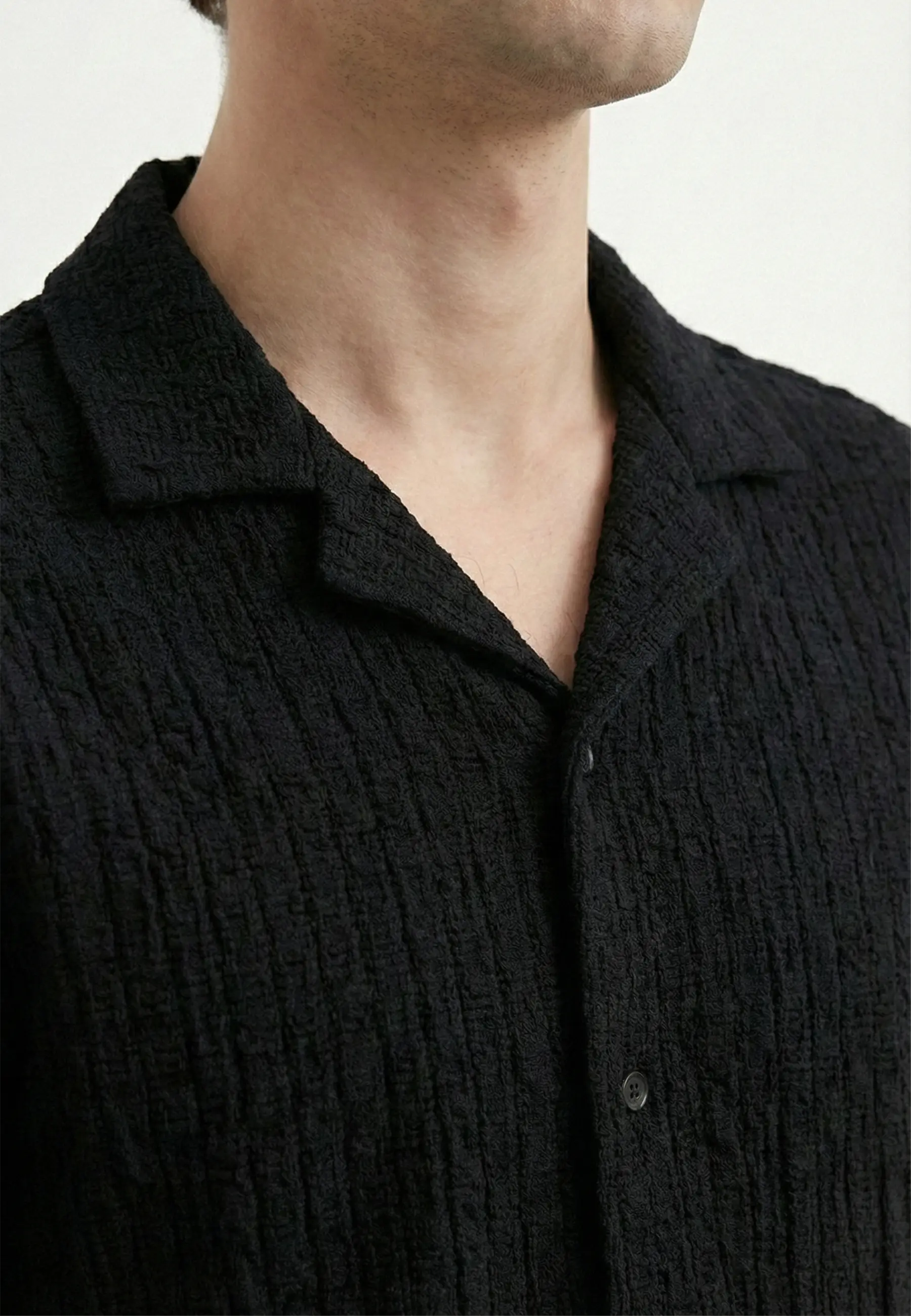 Ashen structured shirt - Black