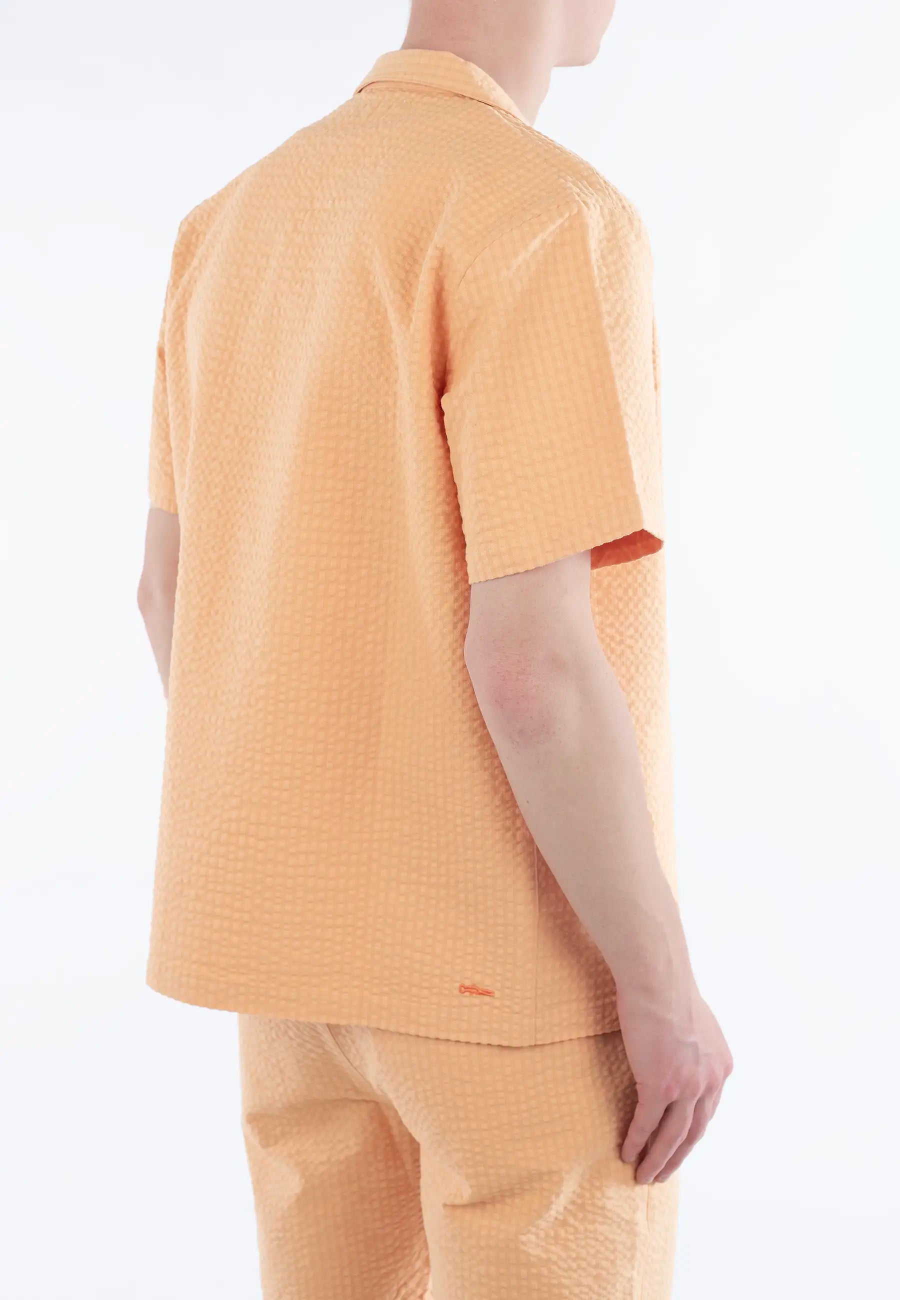 Brody seersucker shirt - Peach