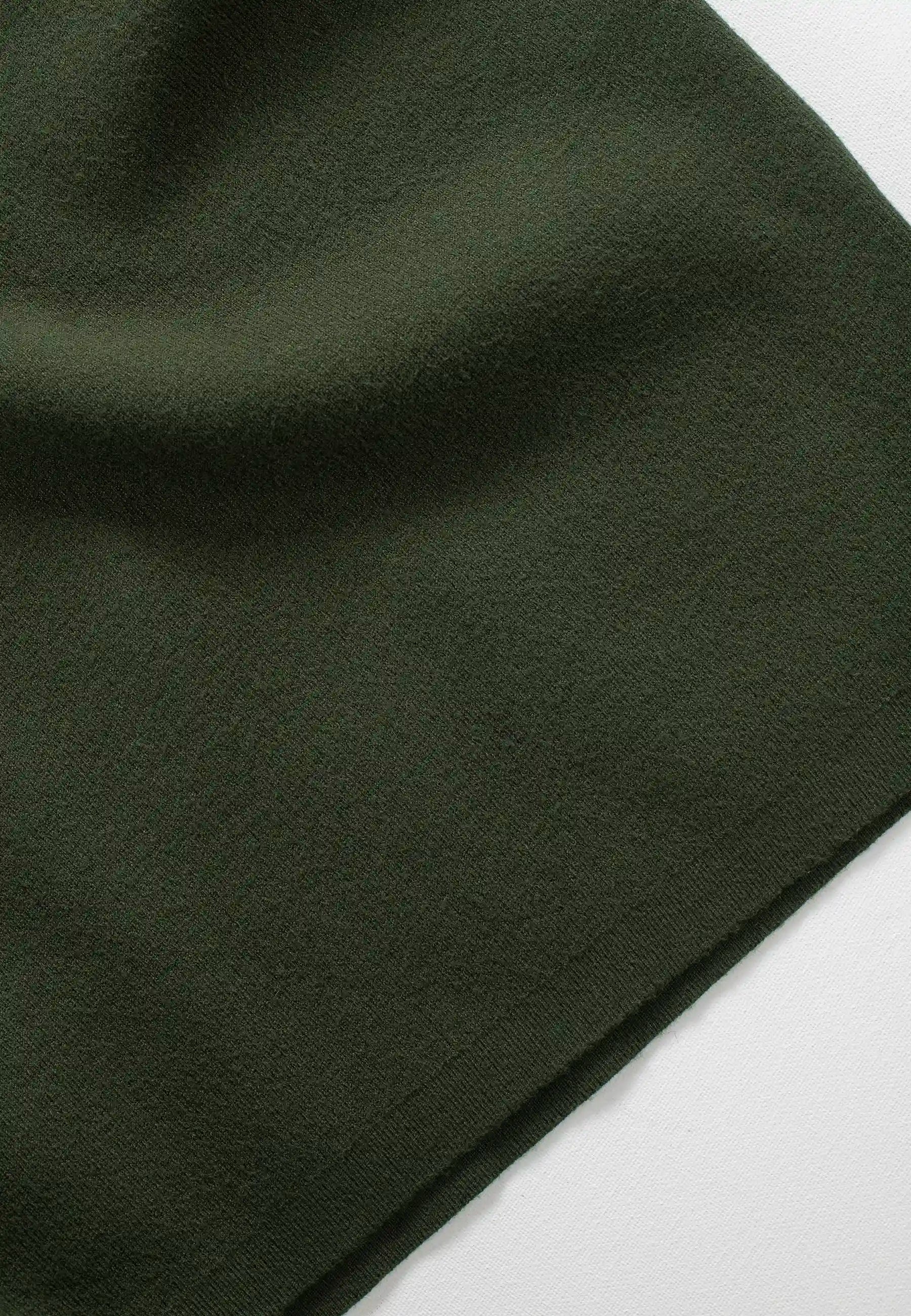 Caleb stickad tröja halfzip - Grön