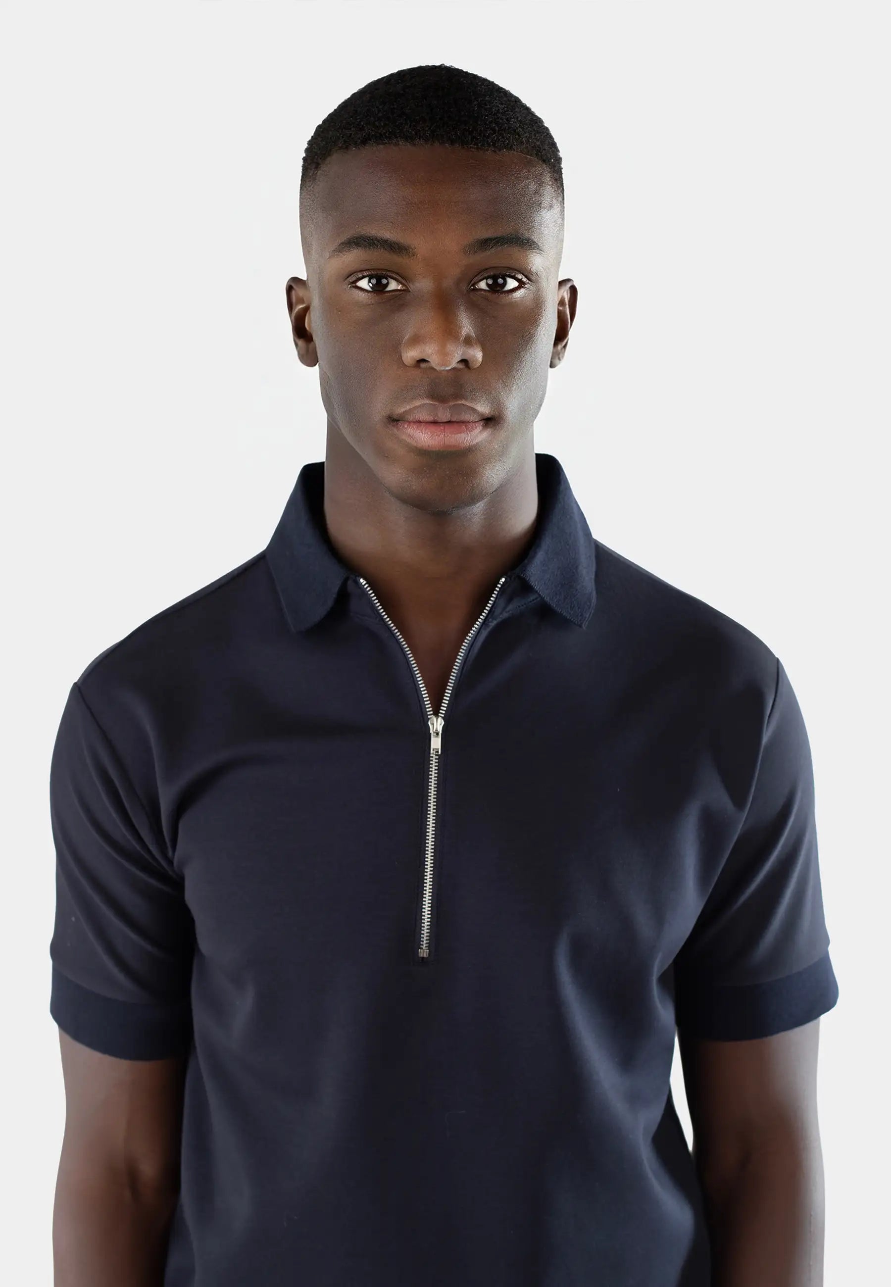 Clay jersey half zip shirt - Navy
