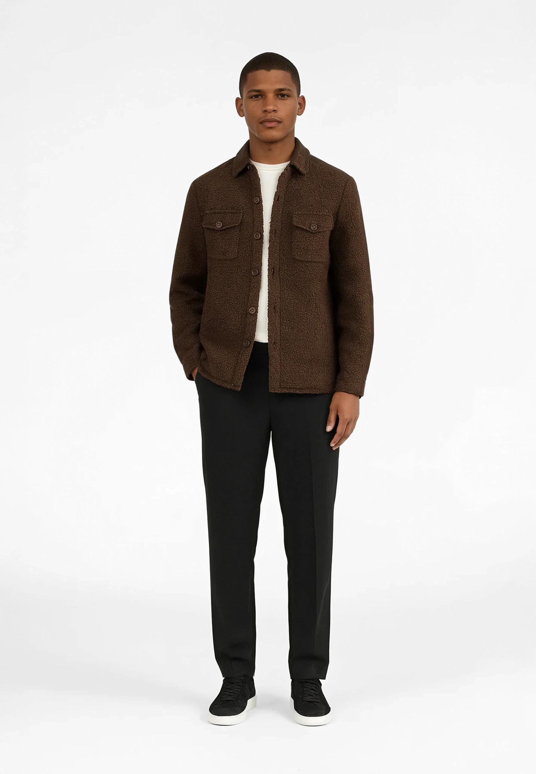 Dani Boucle overshirt - Brun