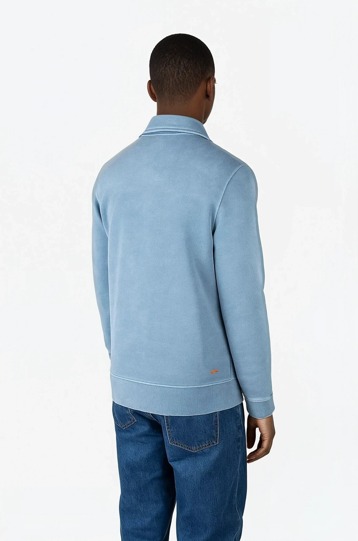 Daryl washed half zip sweater - Blue