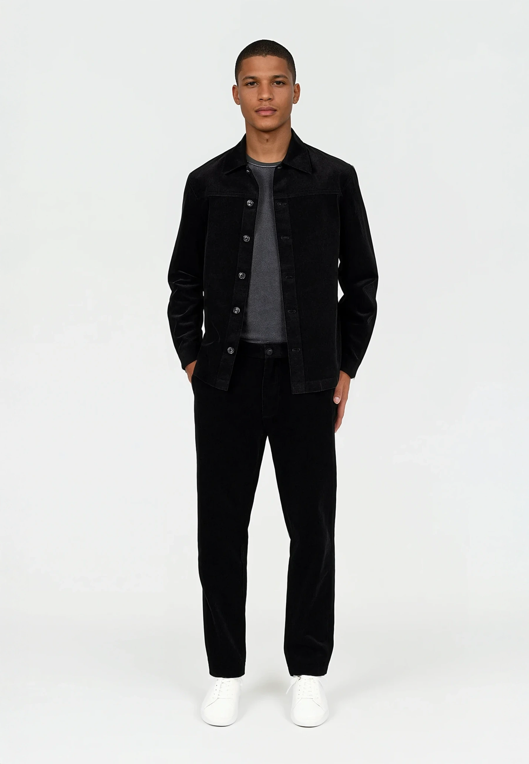 Dylan cord overshirt 3.0 - Black