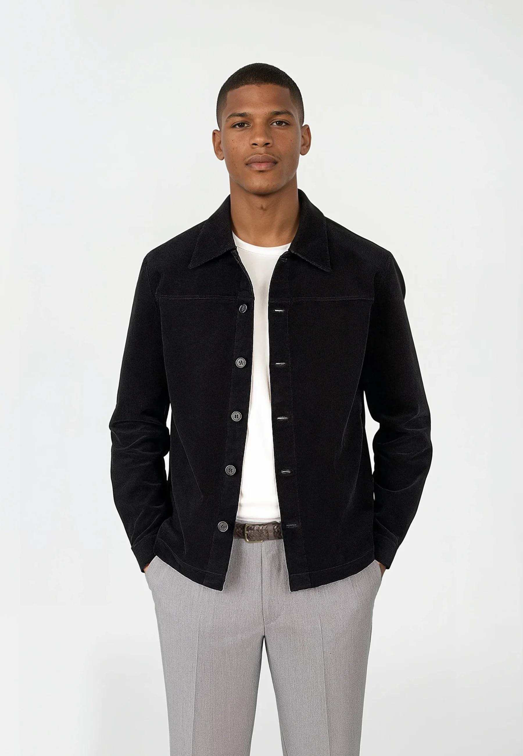 Dylan cord overshirt 3.0 - Black