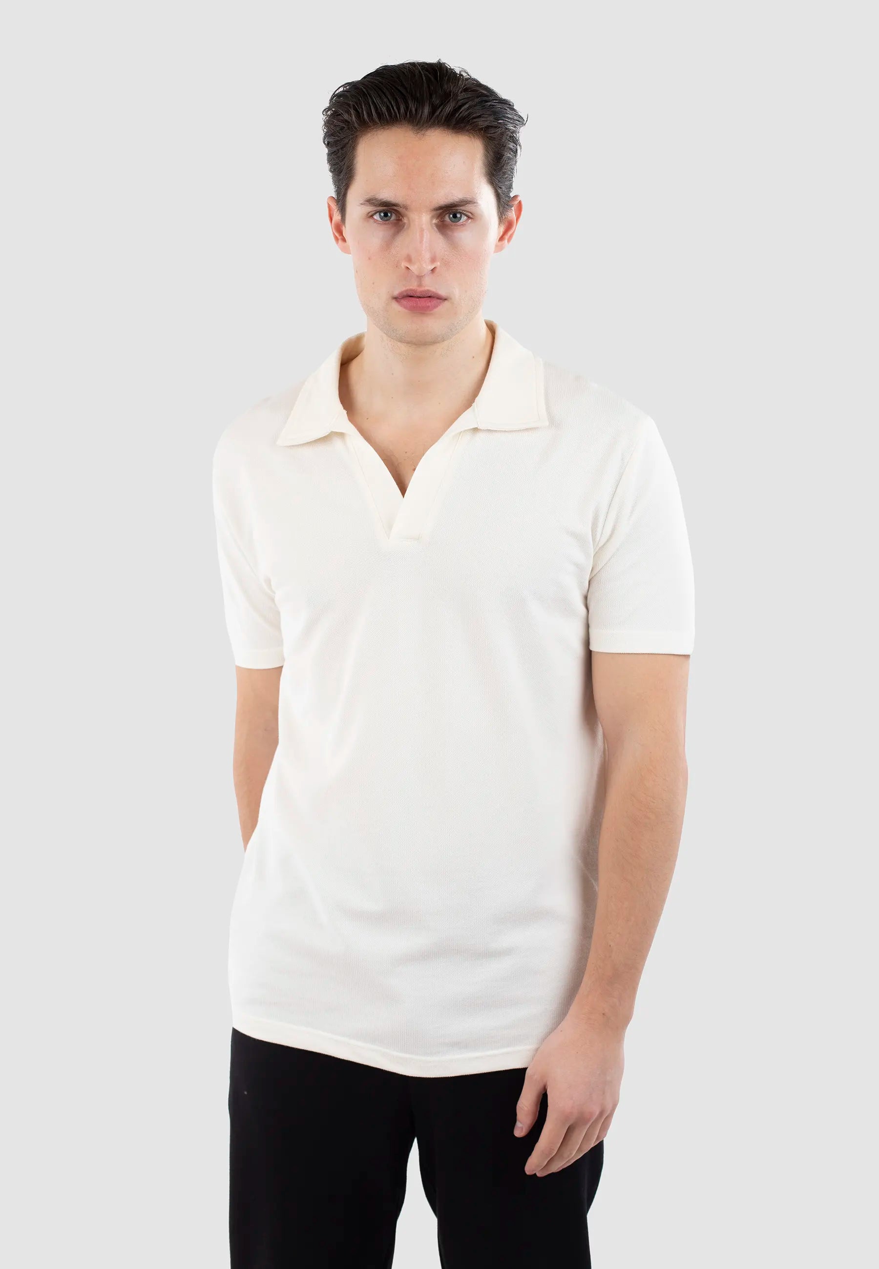 Nelson polo pique shirt - Off white