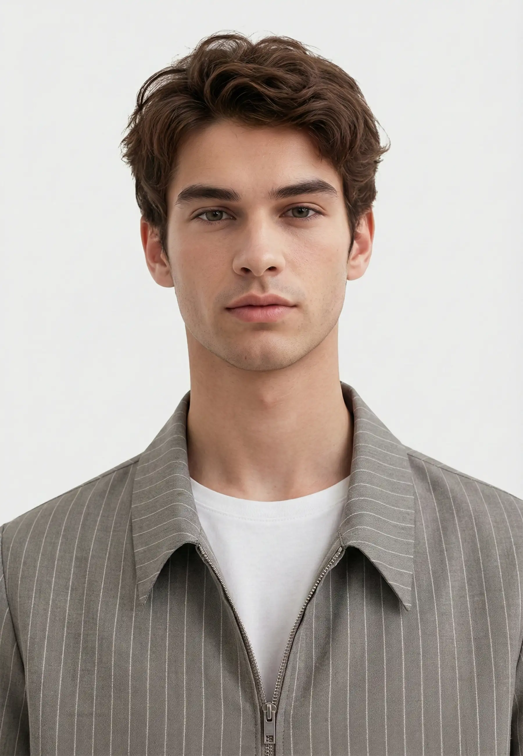 Evander suit zip overshirt - Taupe