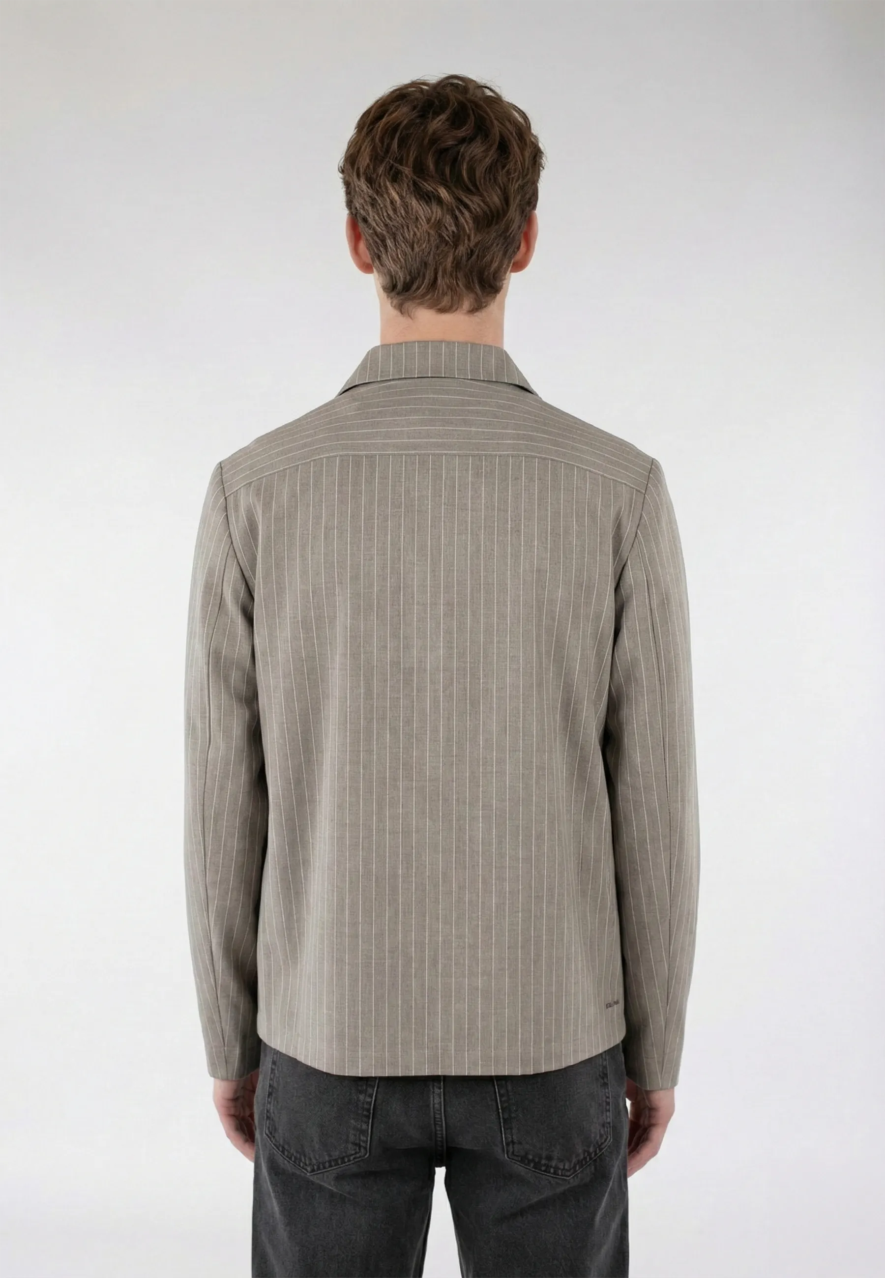 Evander suit zip overshirt - Taupe