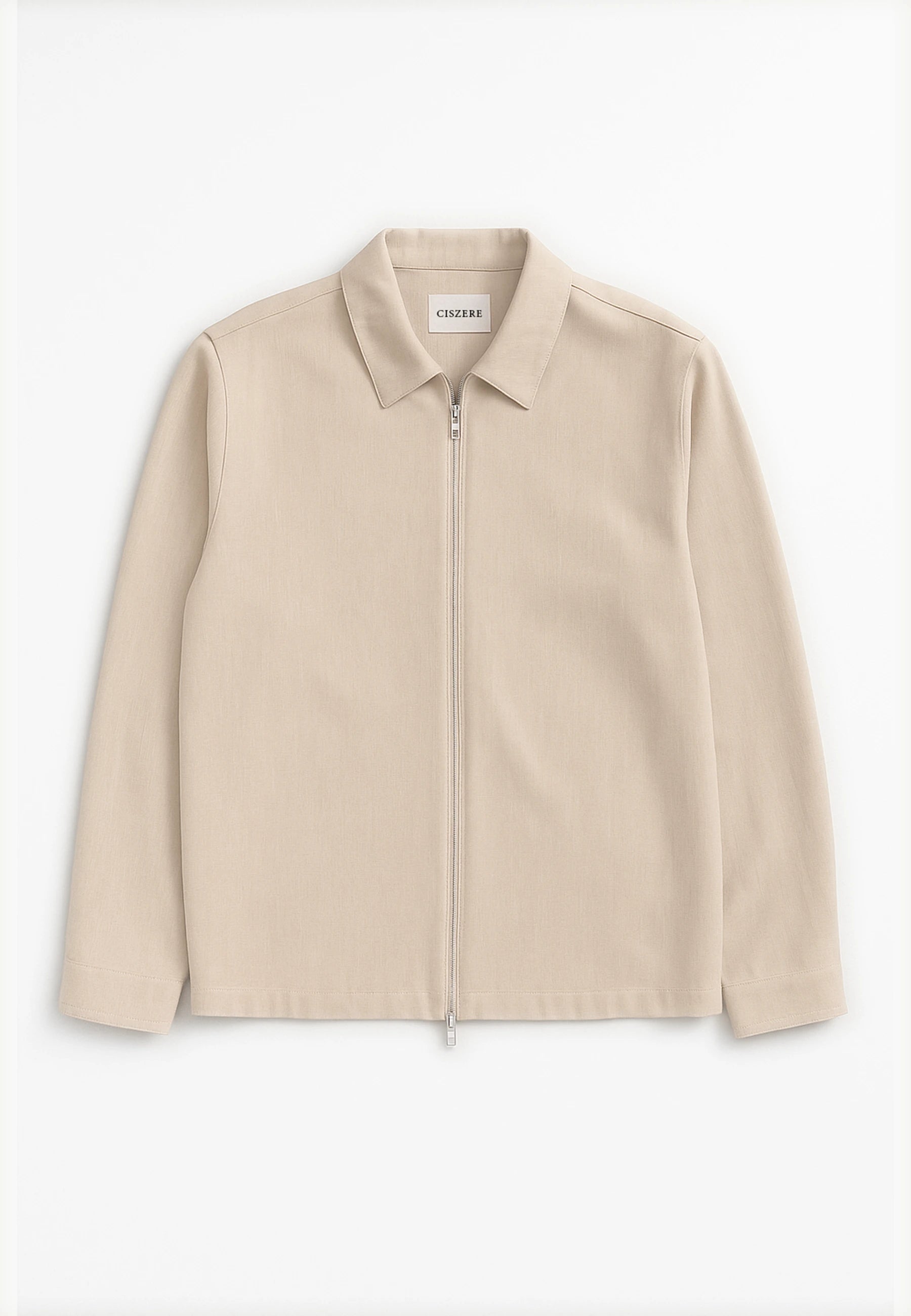 Evander overshirt med dragkedja - Beige