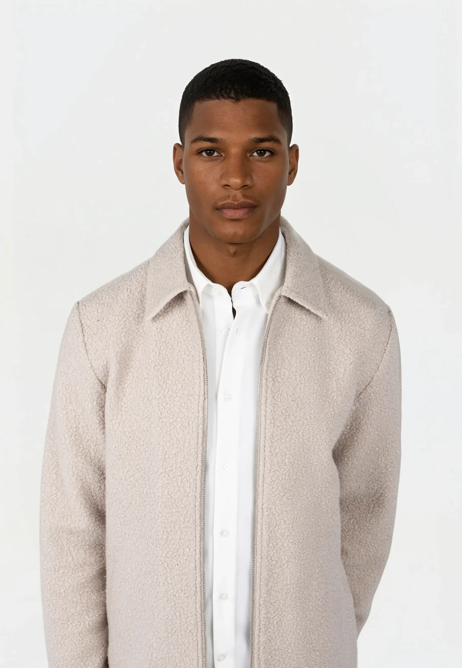 Fred boucle overshirt - Beige