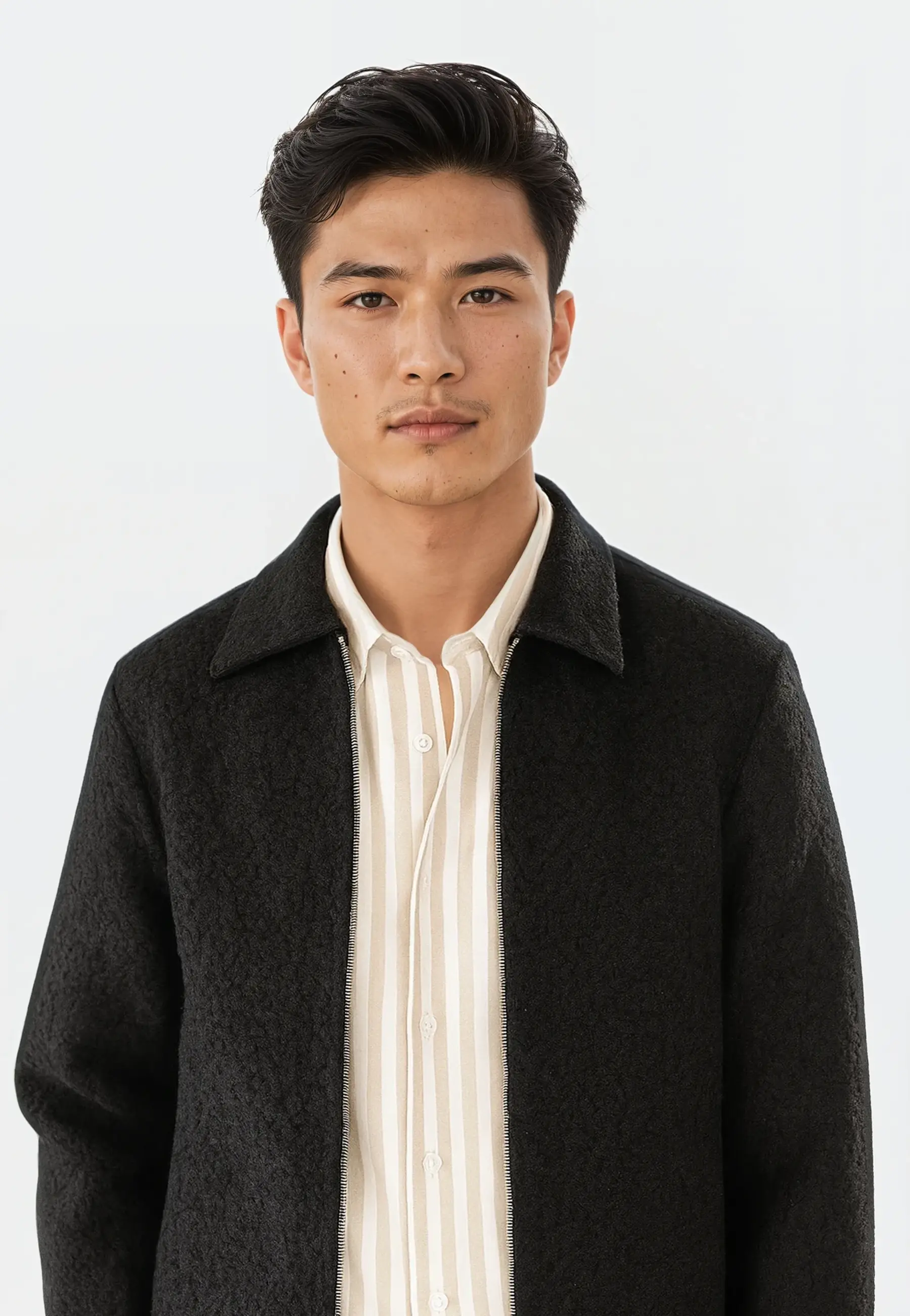 Fred bouclé overshirt- Svart