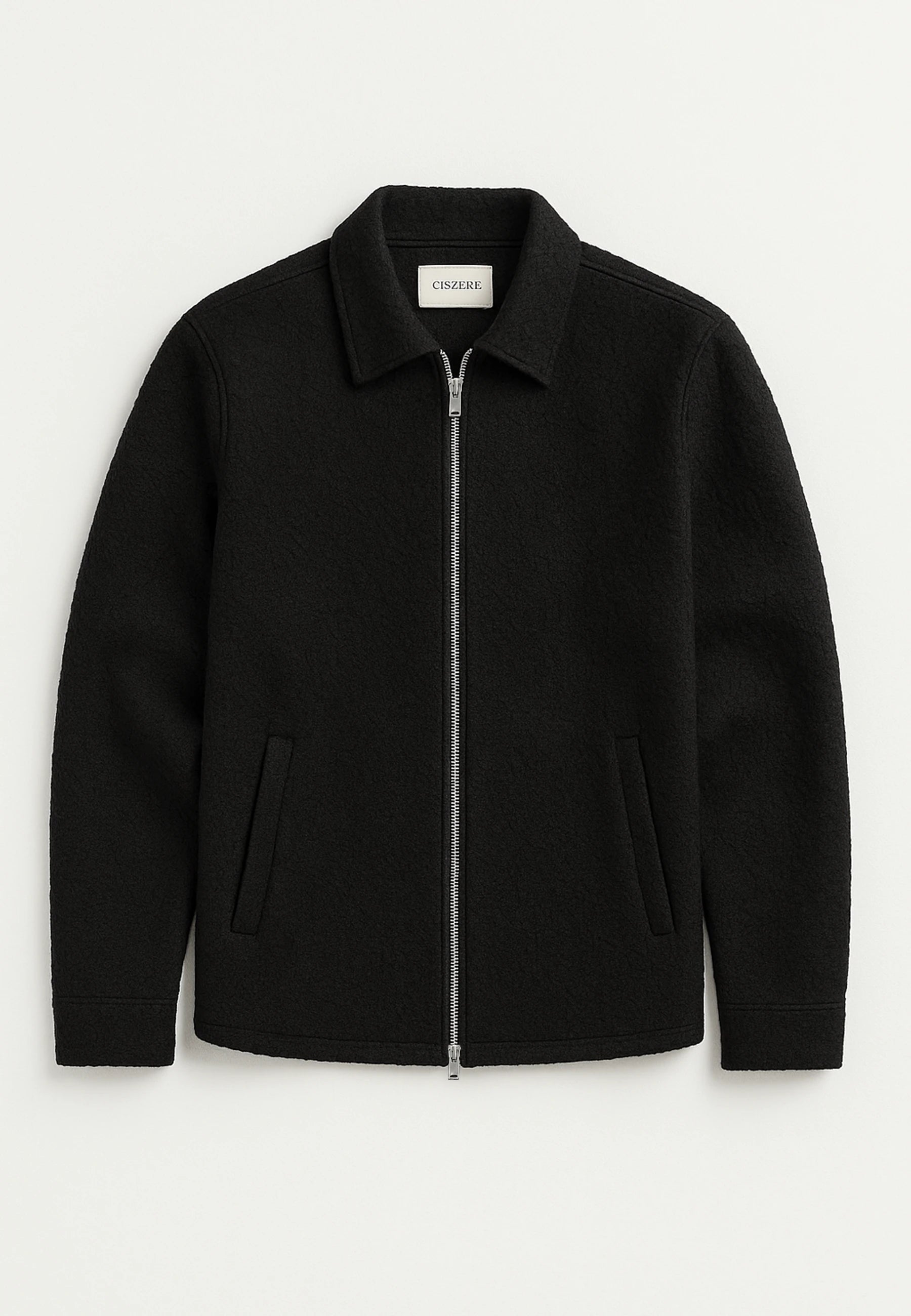Fred bouclé overshirt- Svart