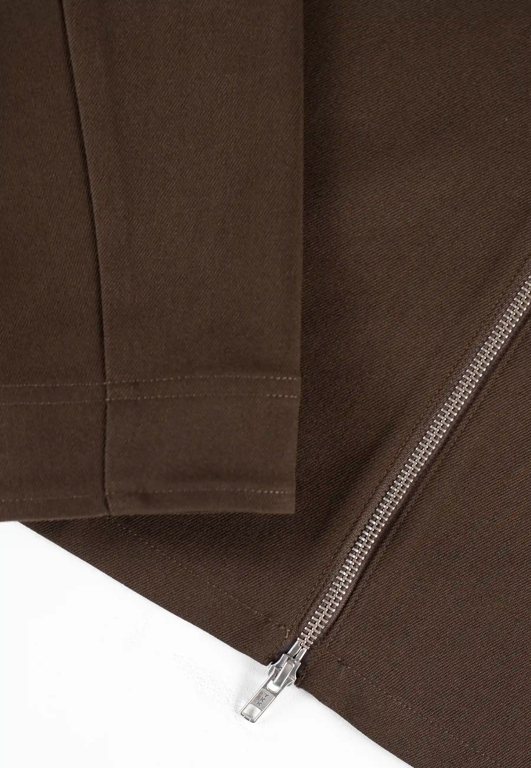 Freddie cropped overshirt - Brown