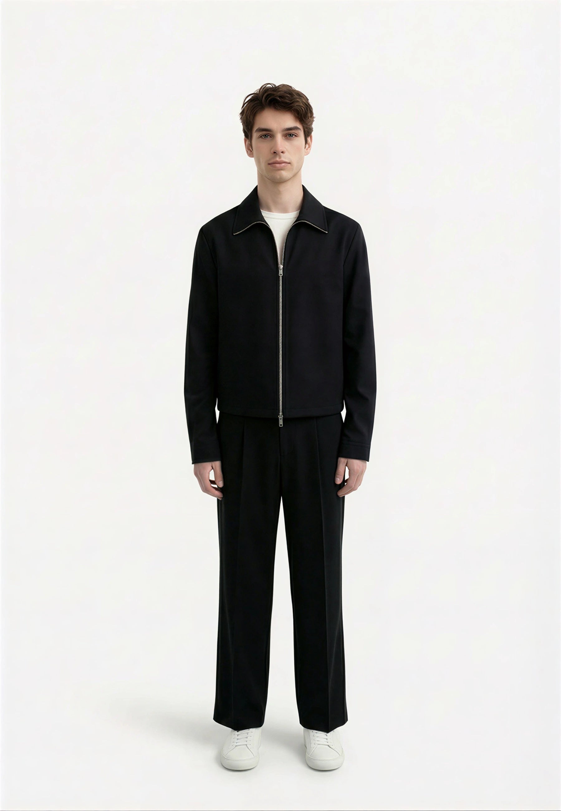 Freddie cropped overshirt - Black