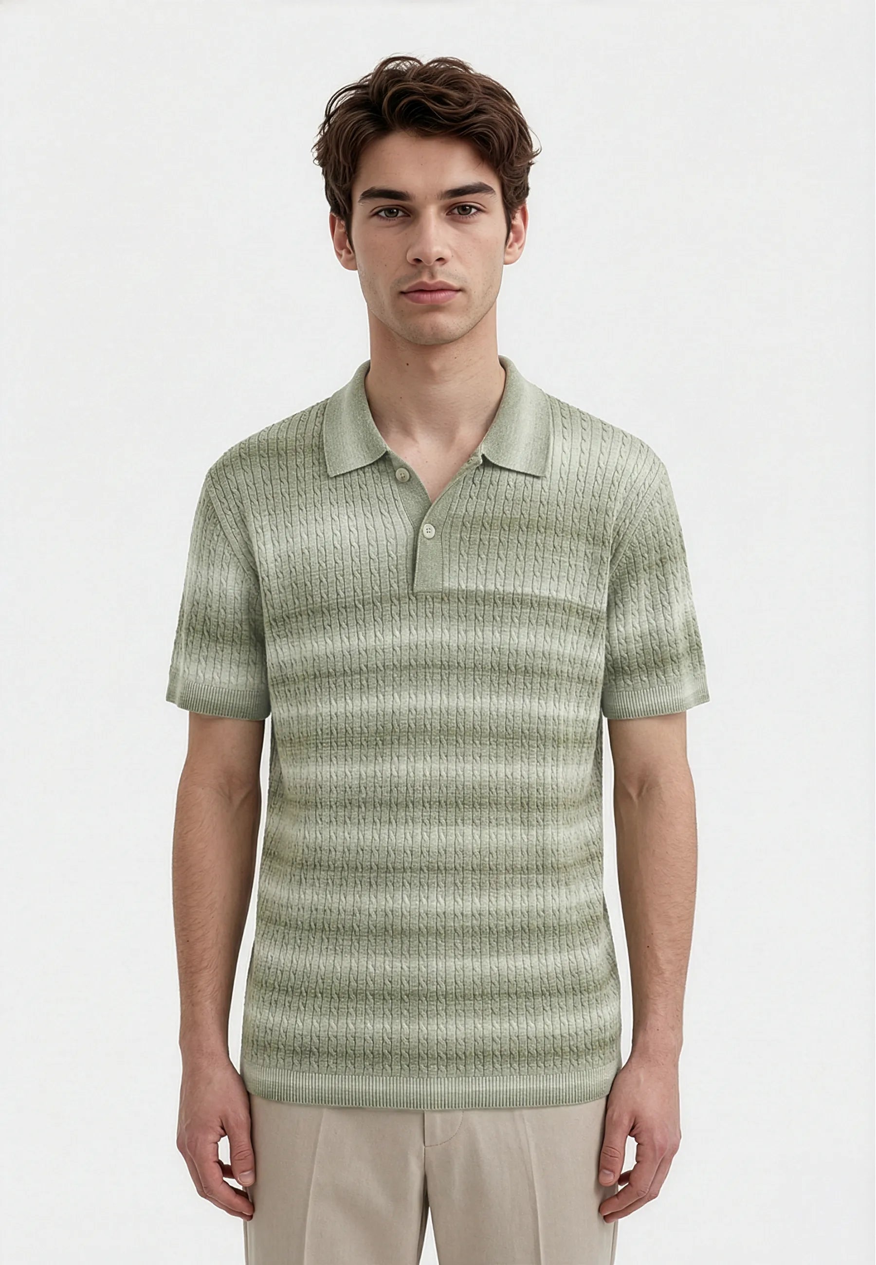 Gabe knitted polo - Green