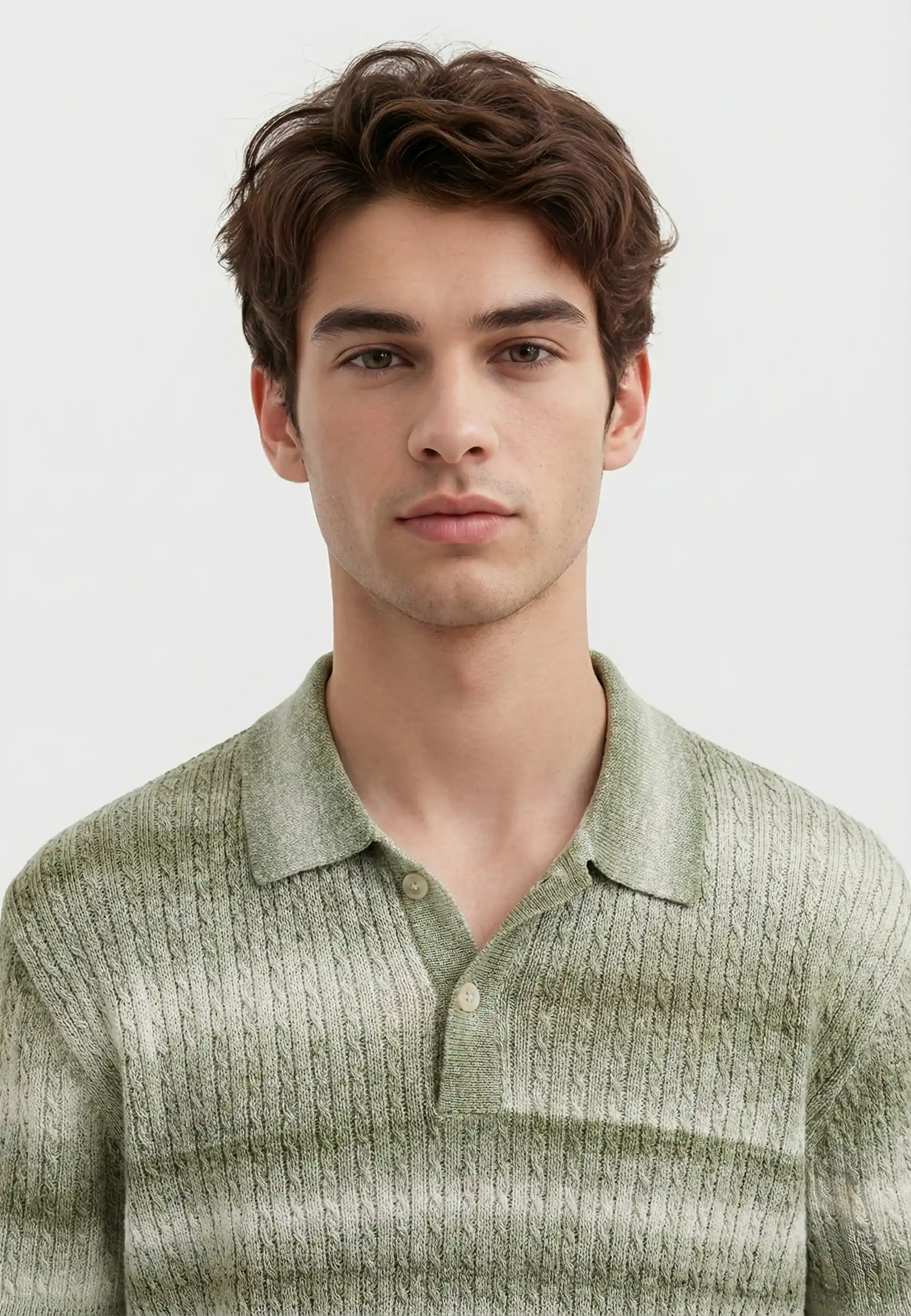 Gabe knitted polo - Green