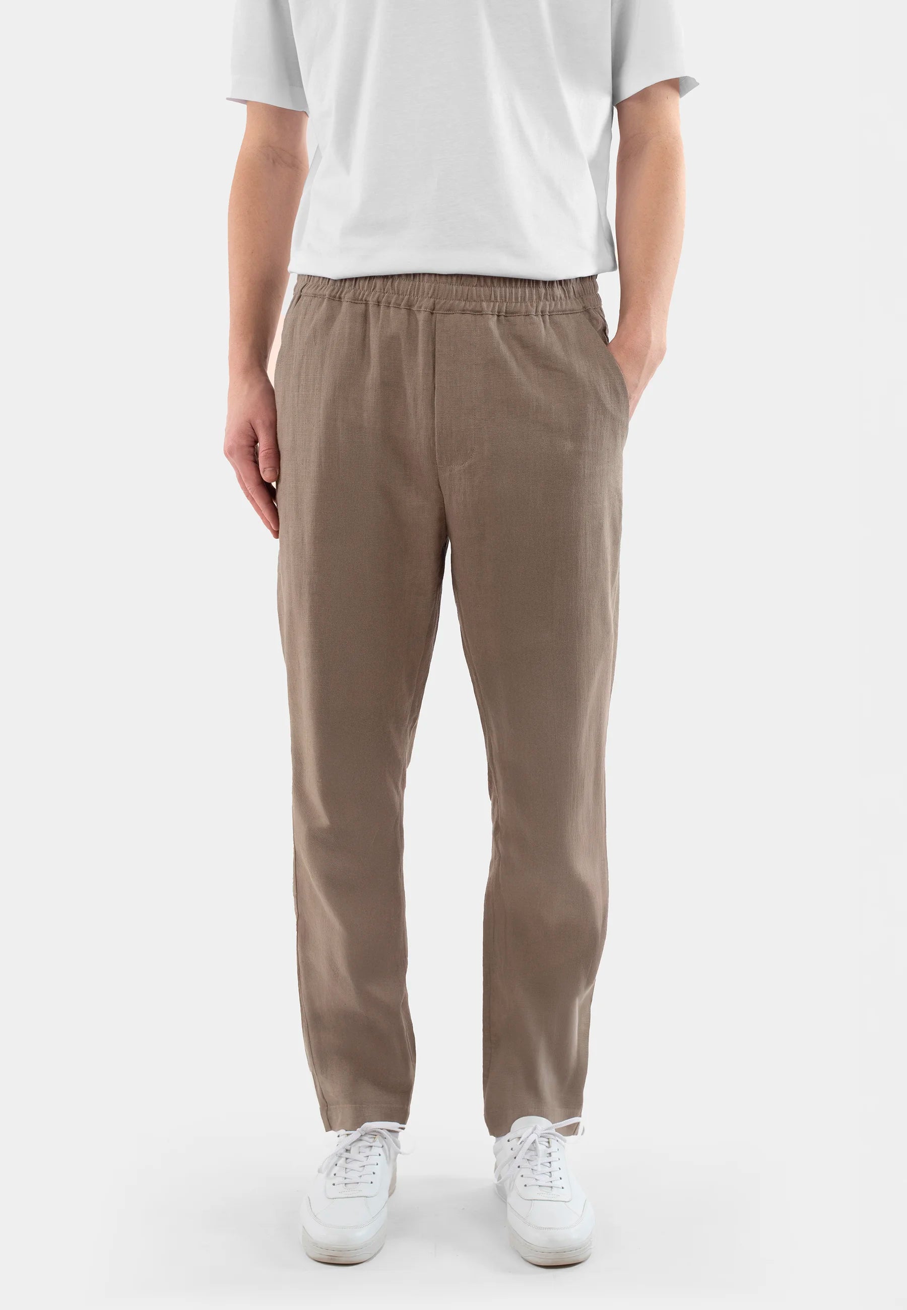 Harlow linen trousers - Light brown