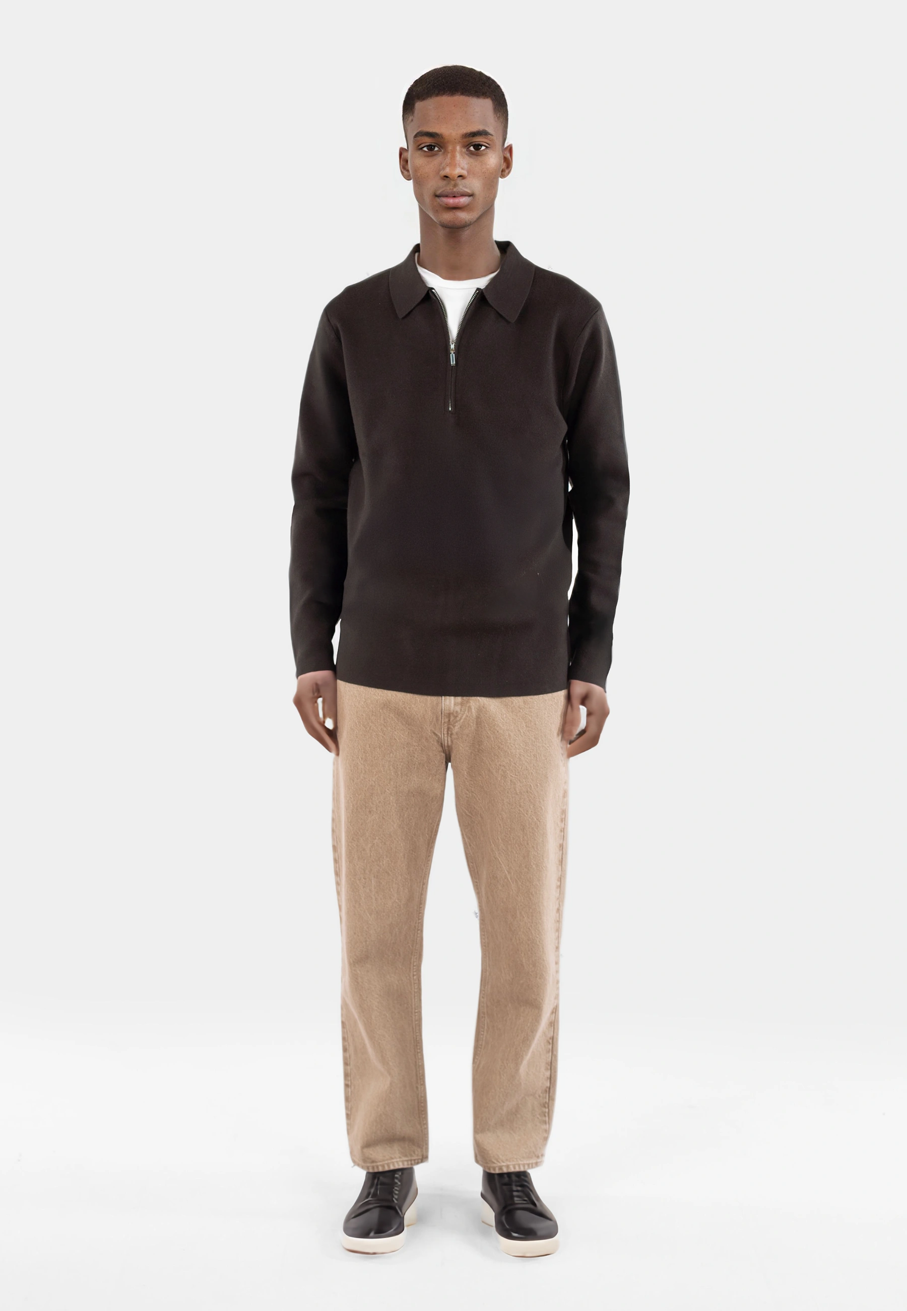 Caleb knitted half zip - Java