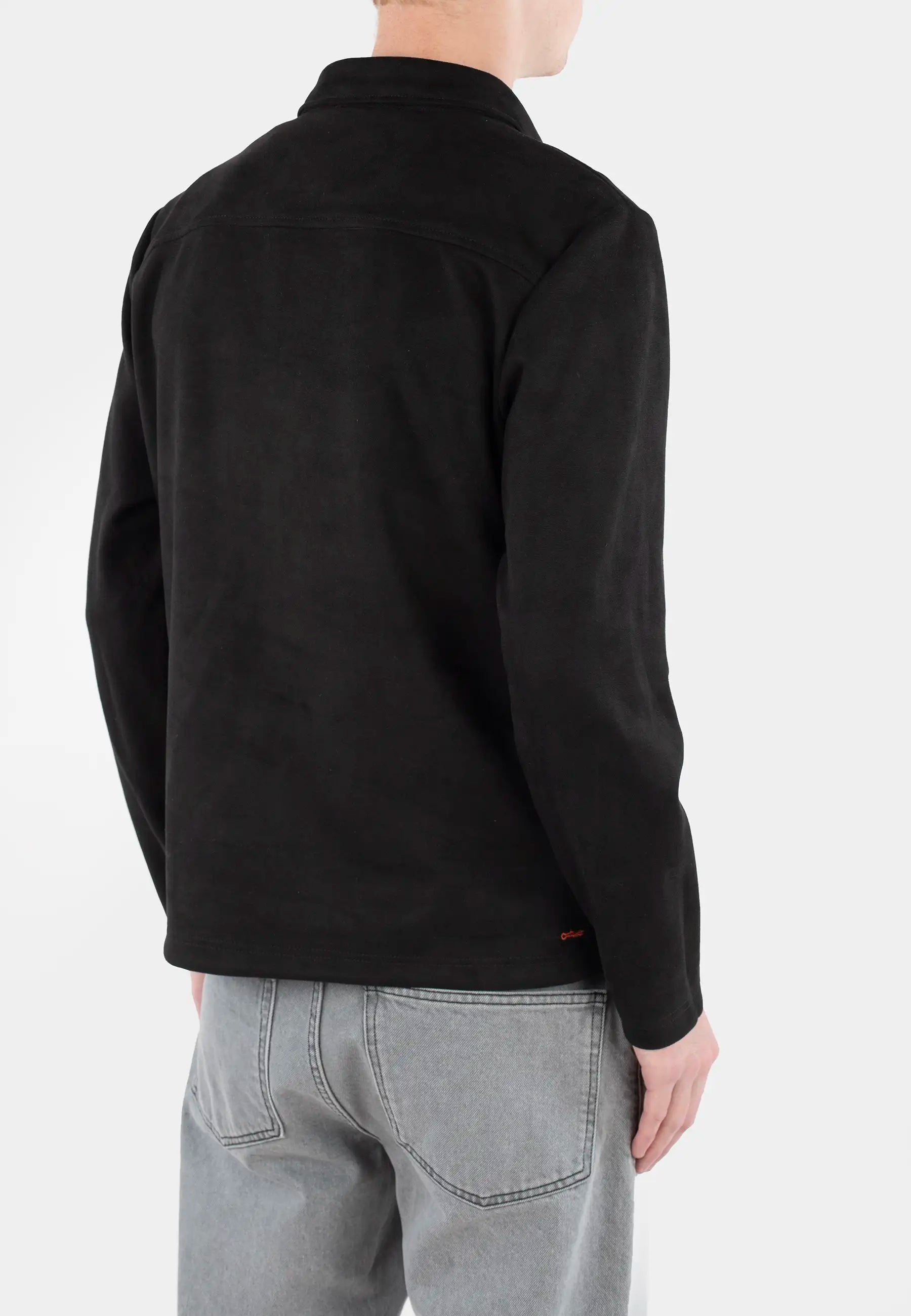 Leo mocka-halvzip vegan - Svart