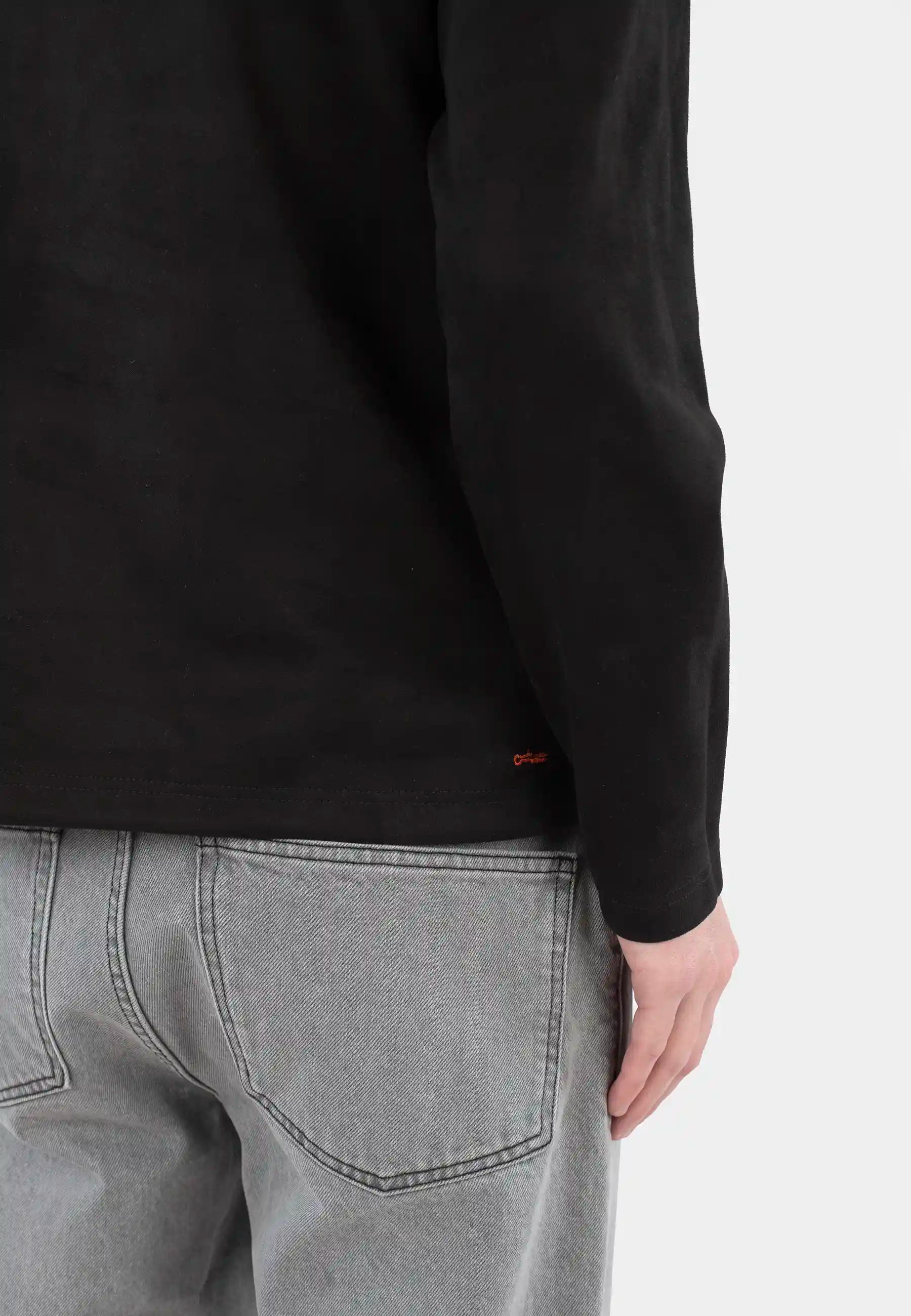 Leo mocka-halvzip vegan - Svart