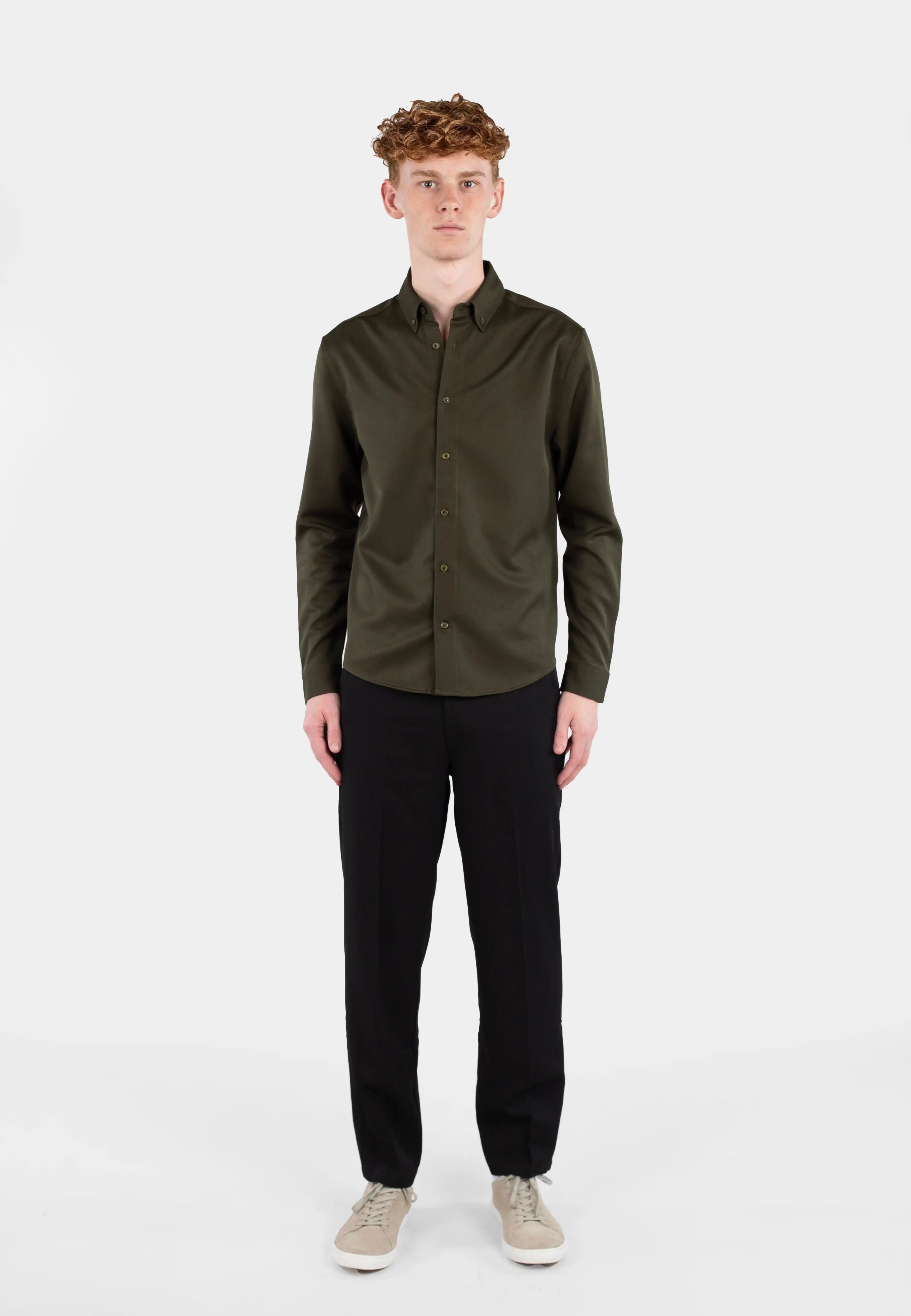 Redy viscose blend shirt - Dark green