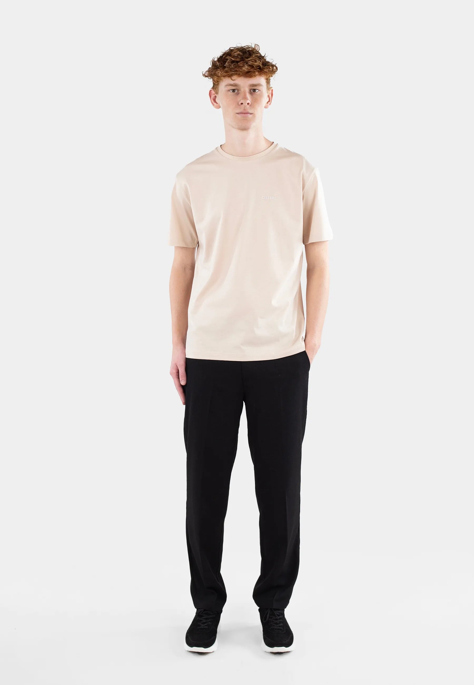 Jace printed t-shirt  - Sand