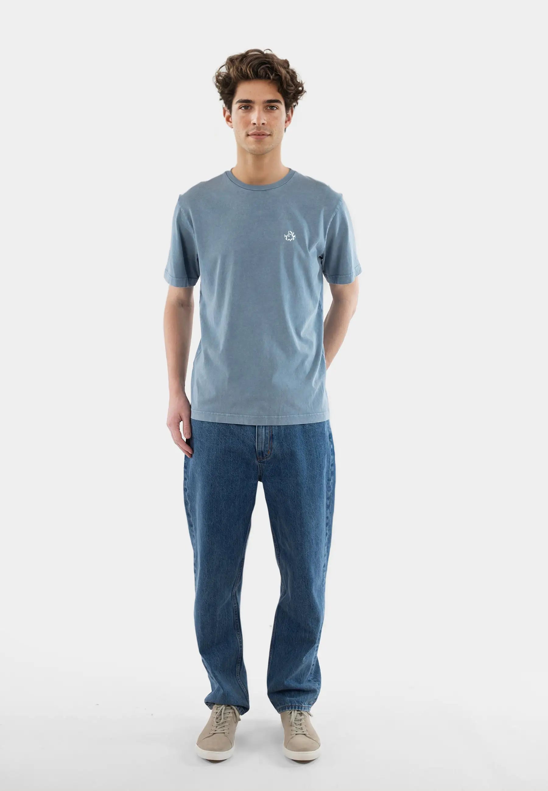 Gene ellipse washed t-shirt - Copen blue