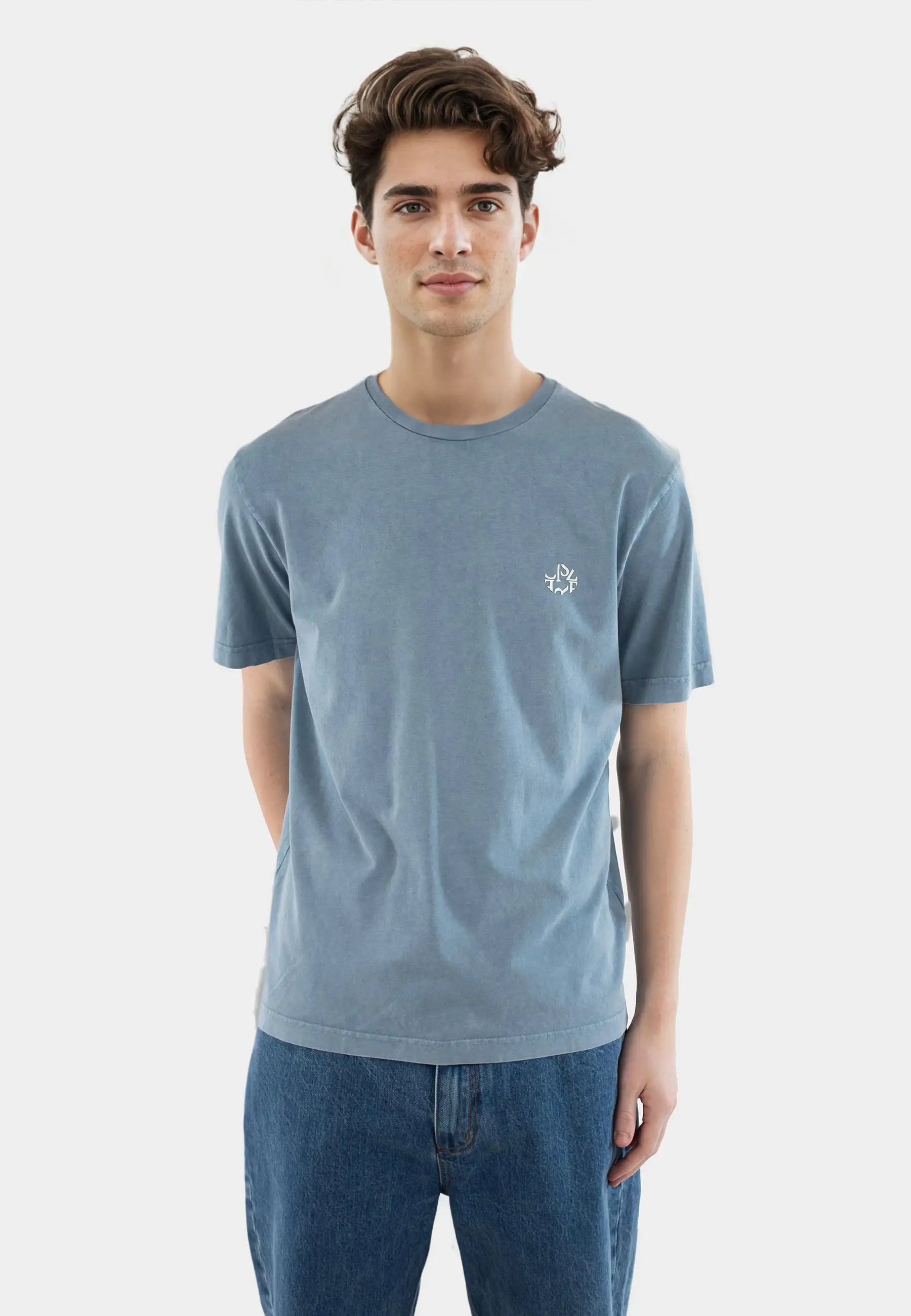 Gene ellipse washed t-shirt - Copen blue