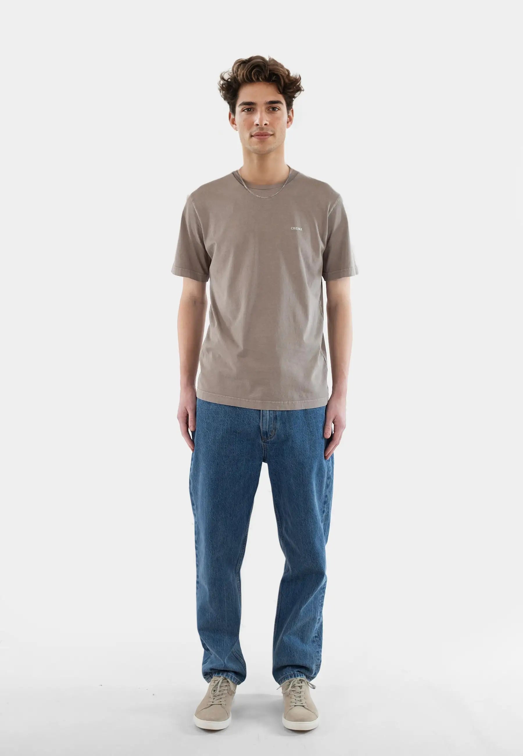 Tyler washed t-shirt - Satelite grey