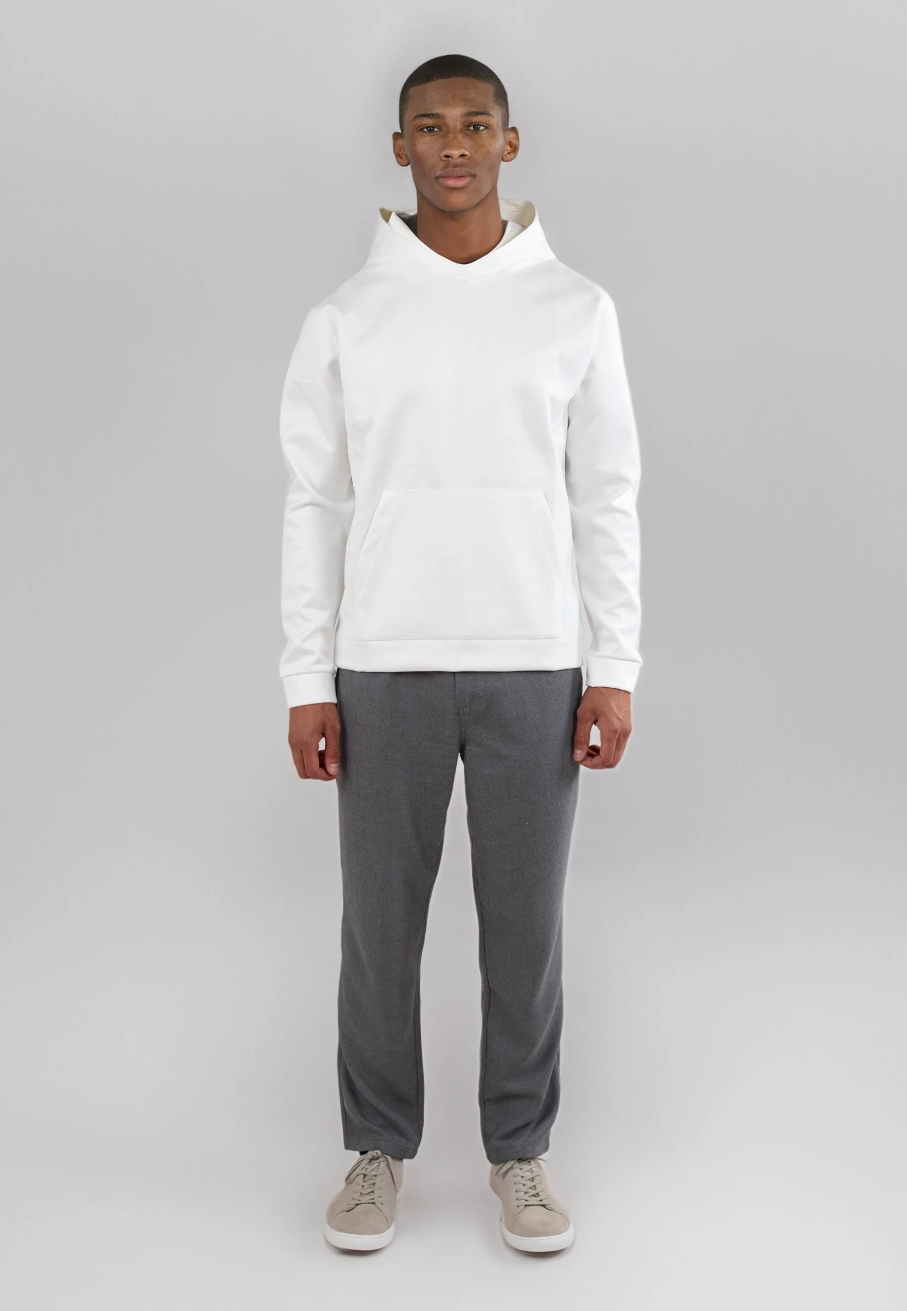 Sami faux suede hoodie - Off white