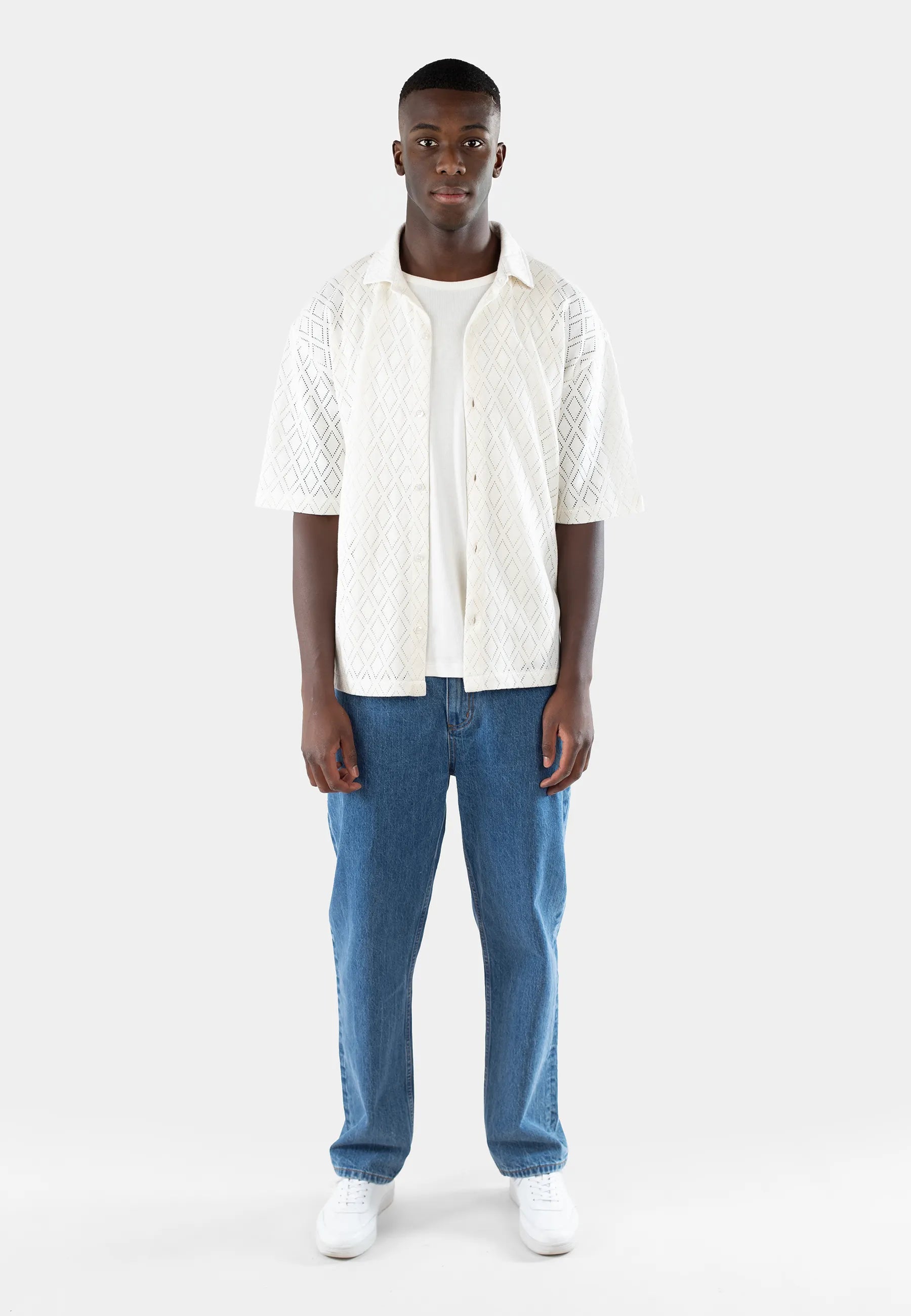 Art knitted shirt - Off white