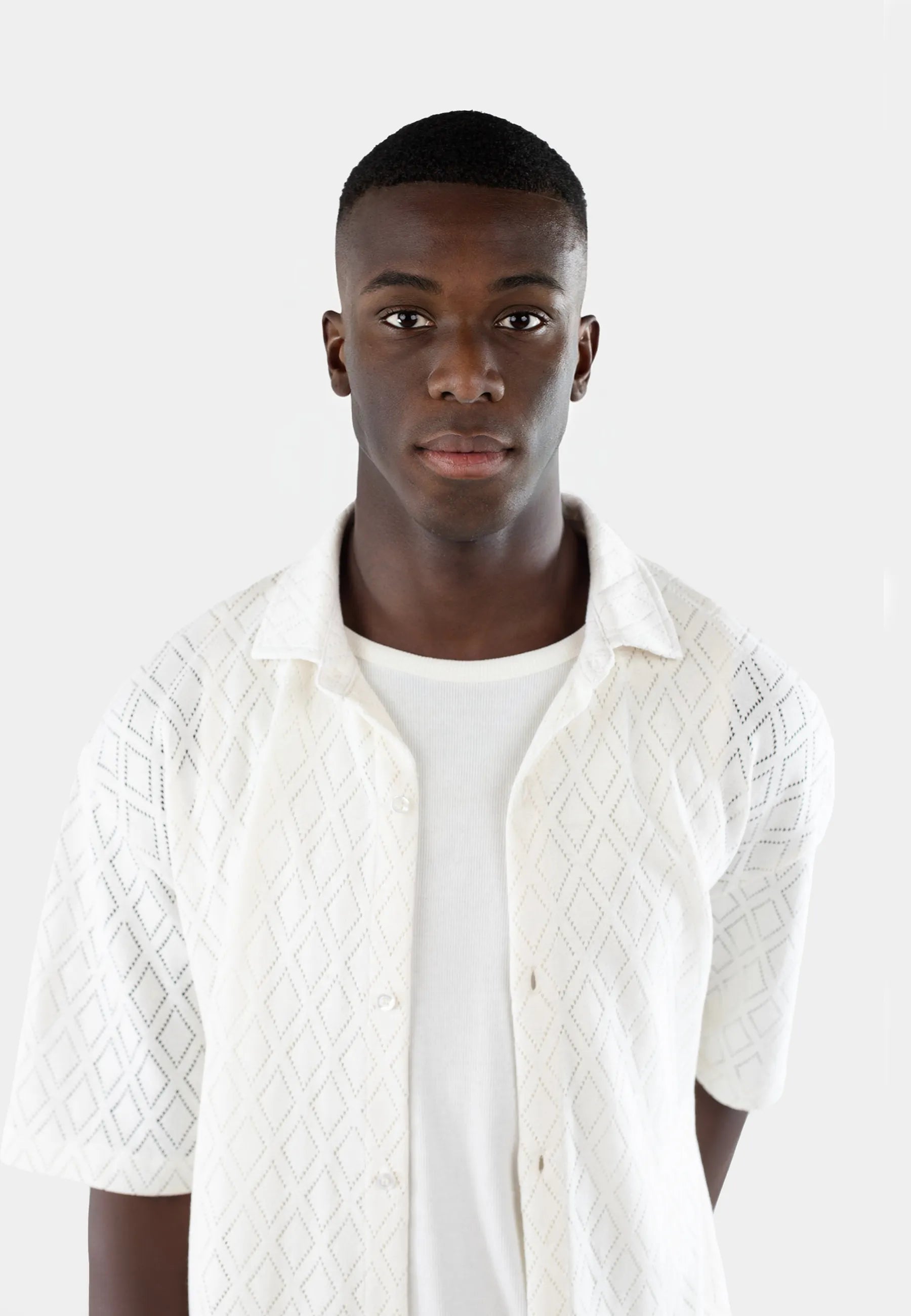 Art knitted shirt - Off white