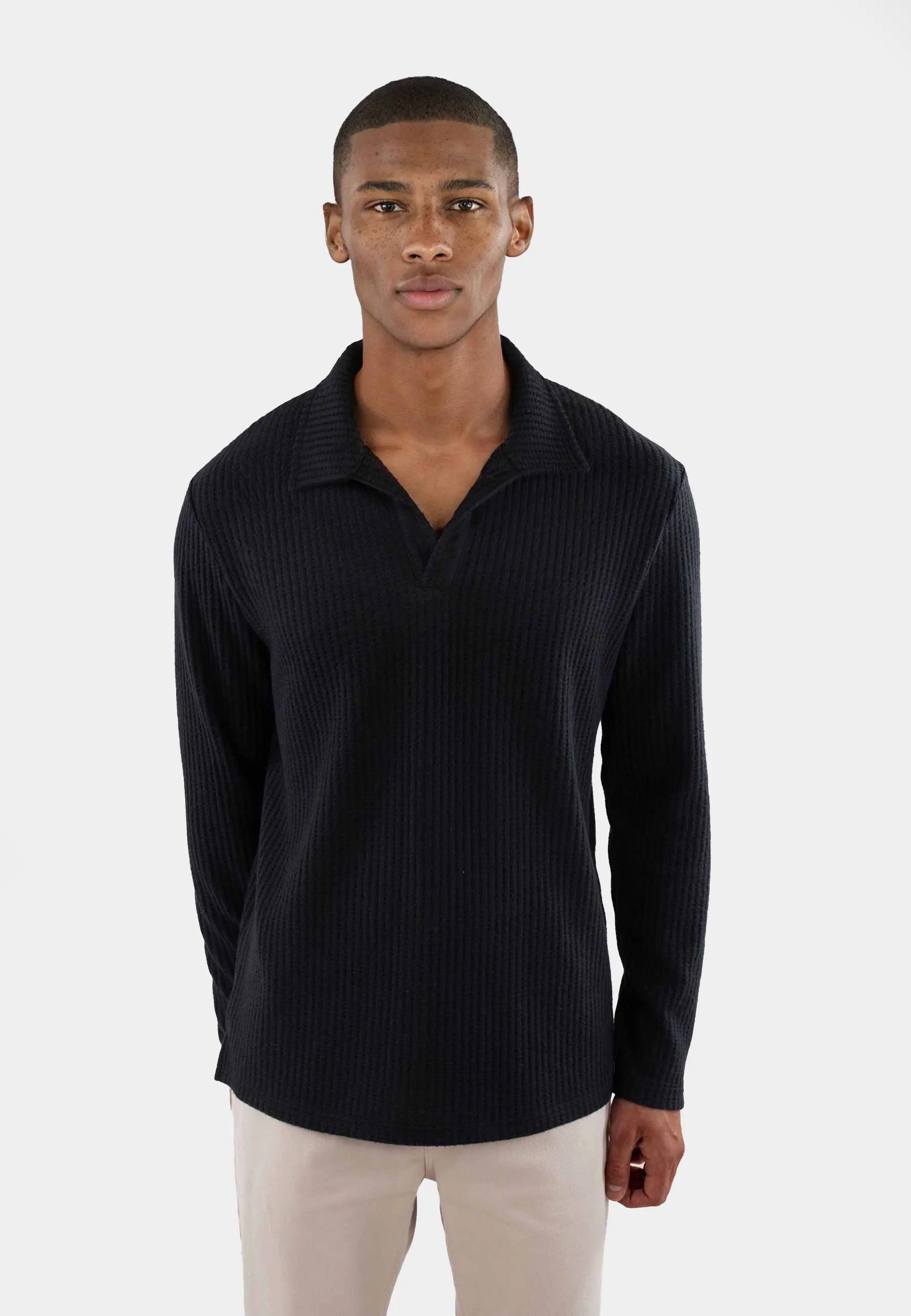 Nelson knitted long sleeve - Black