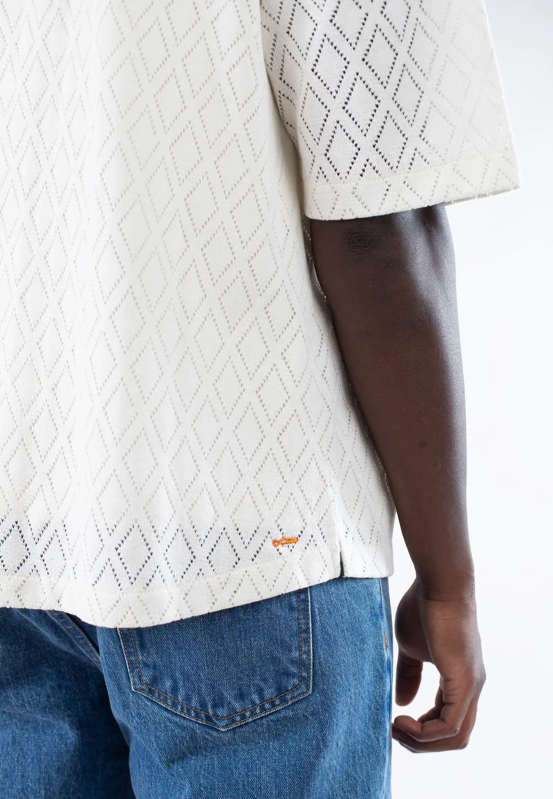Art knitted shirt - Off white