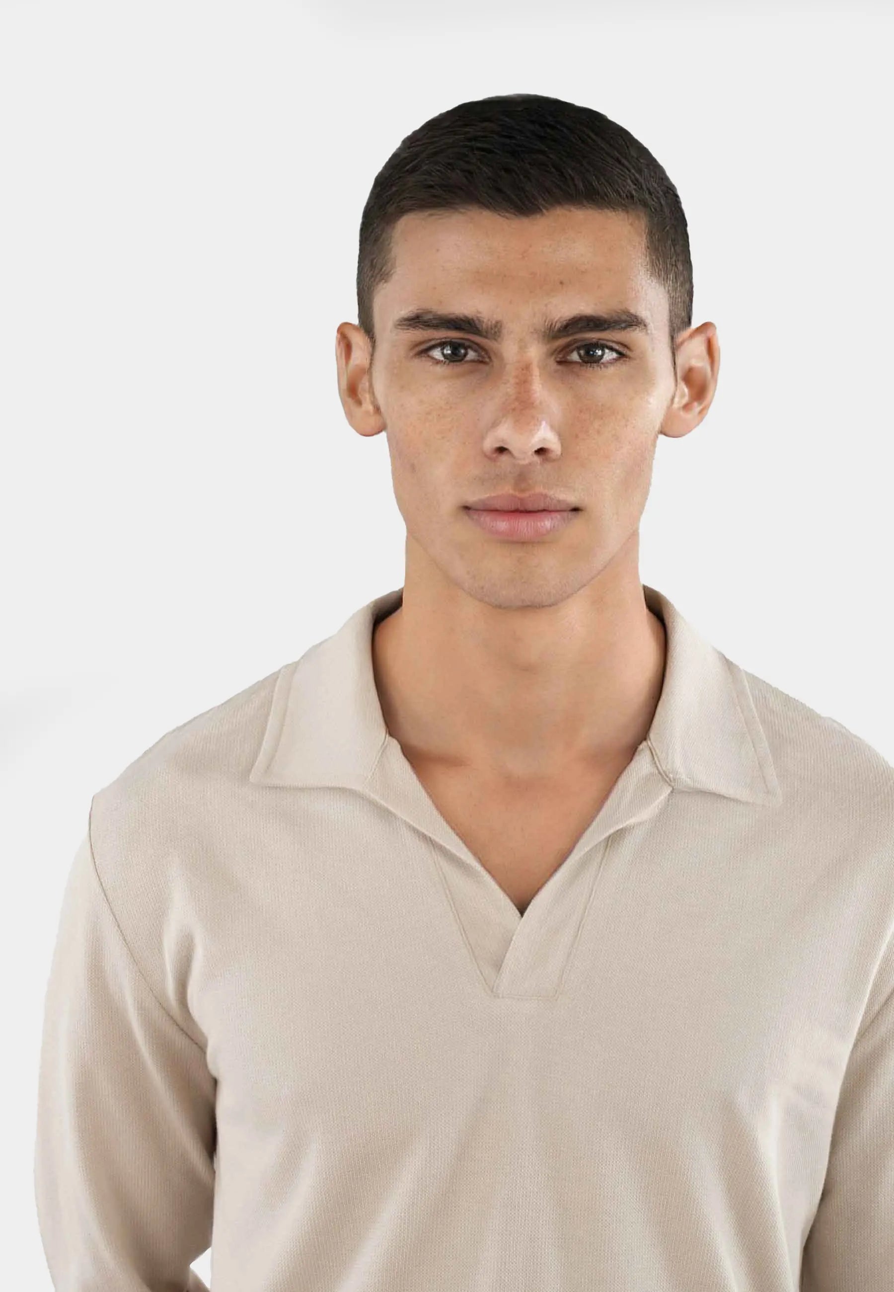 Nelson pique longsleeve - Mojave beige