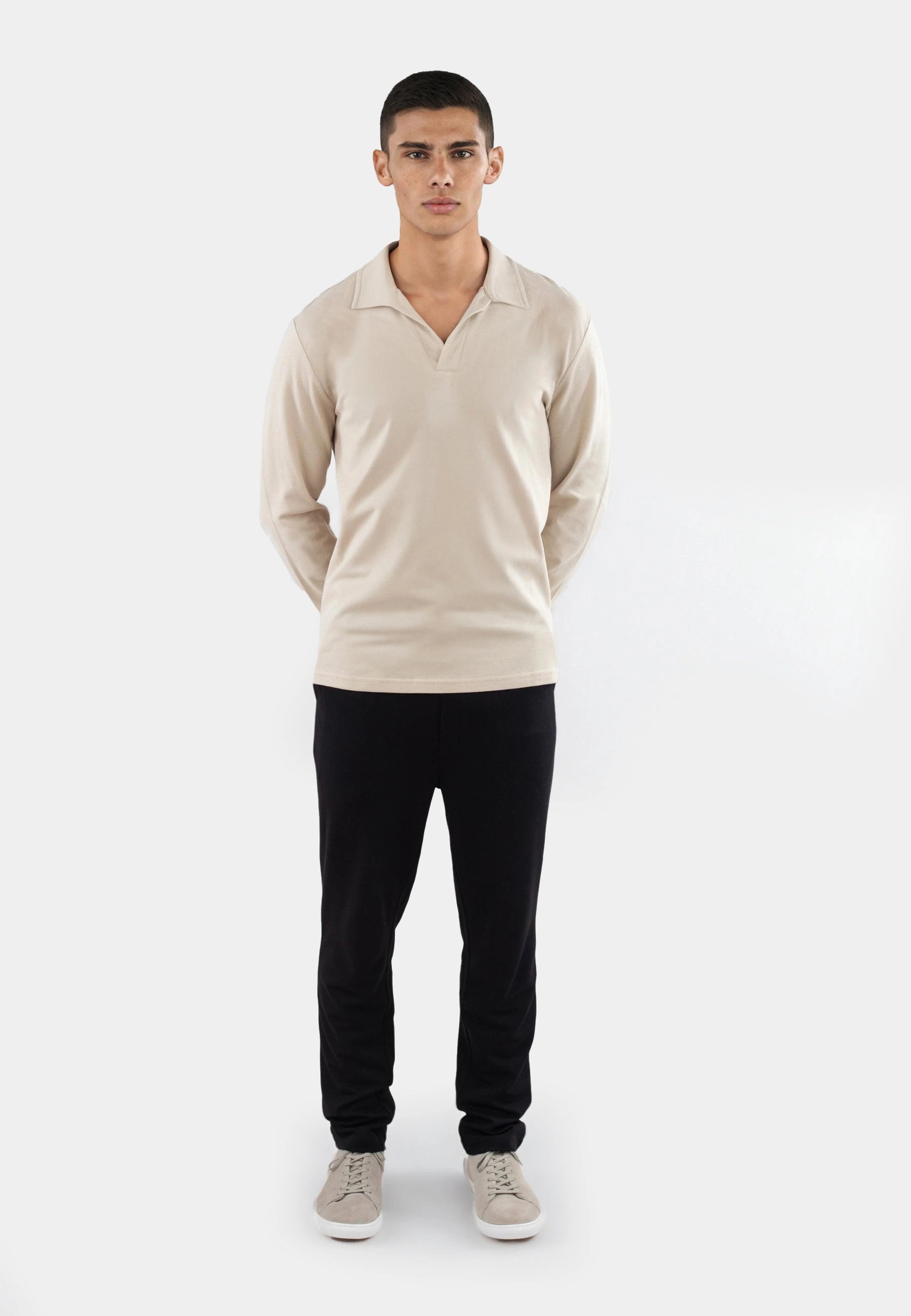 Nelson pique longsleeve - Mojave beige