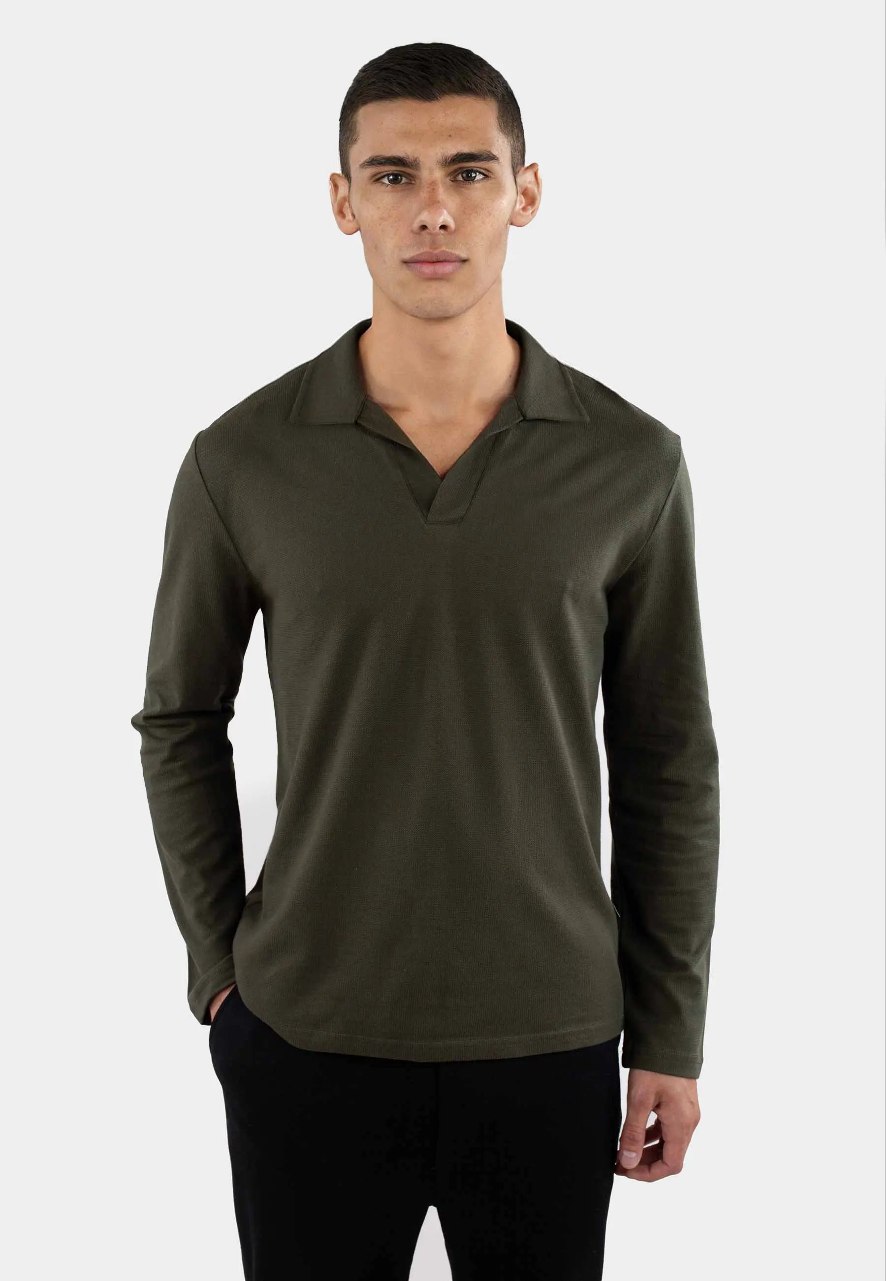 Nelson pique longsleeve - Green