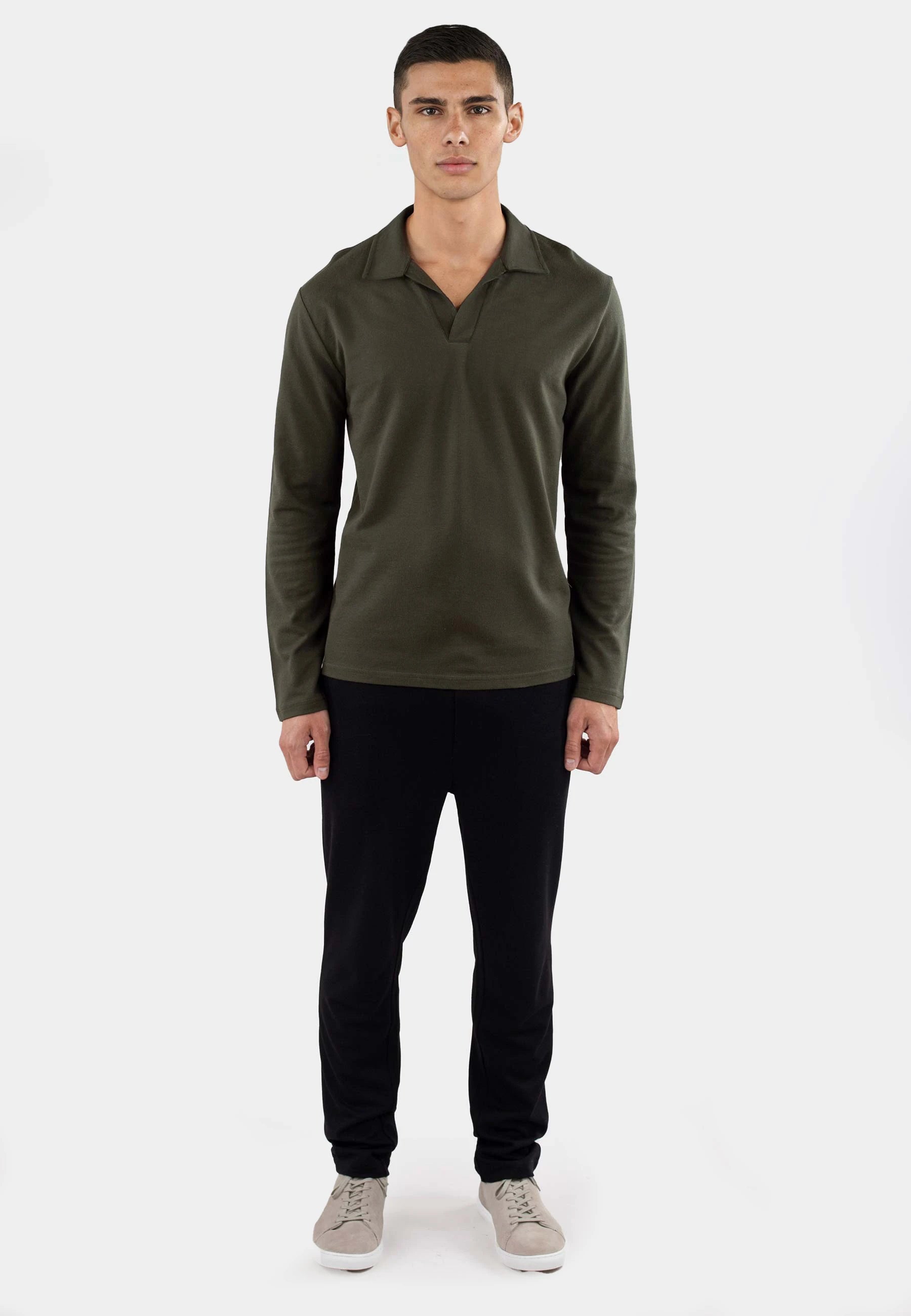 Nelson pique longsleeve - Green