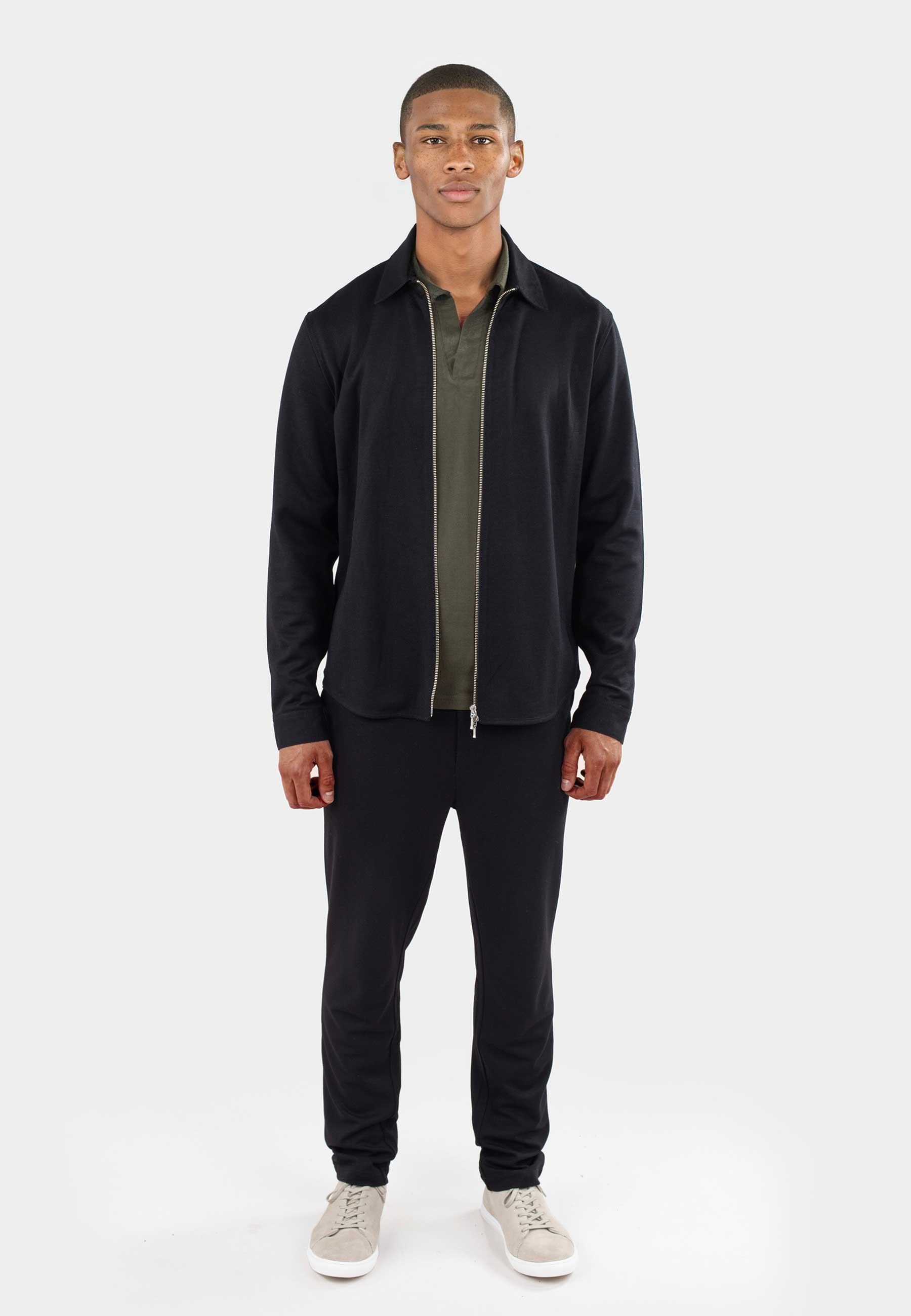 Aden Superior Stretch Overshirt - Black
