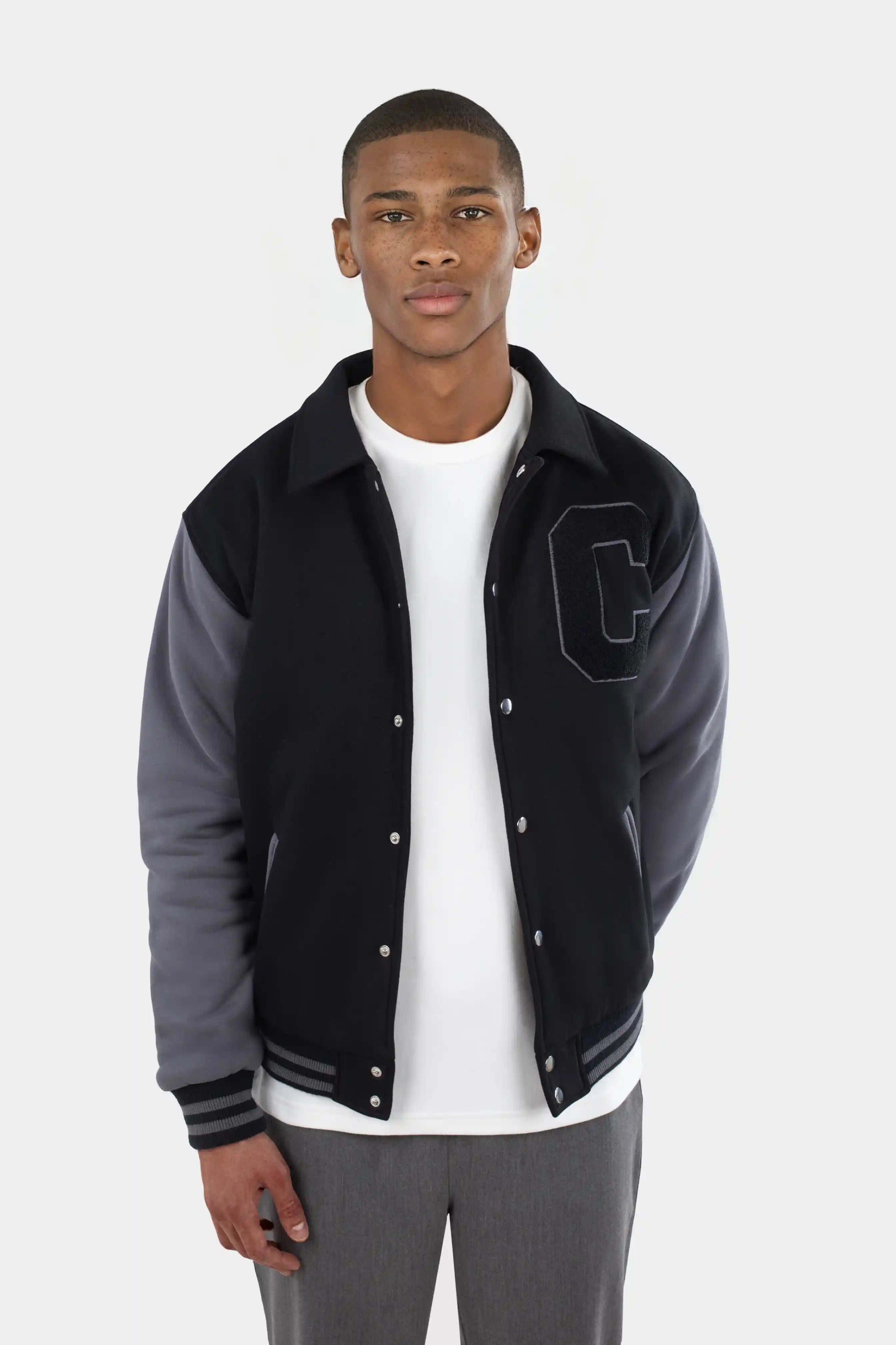 Jason varsity jacket - Dark grey