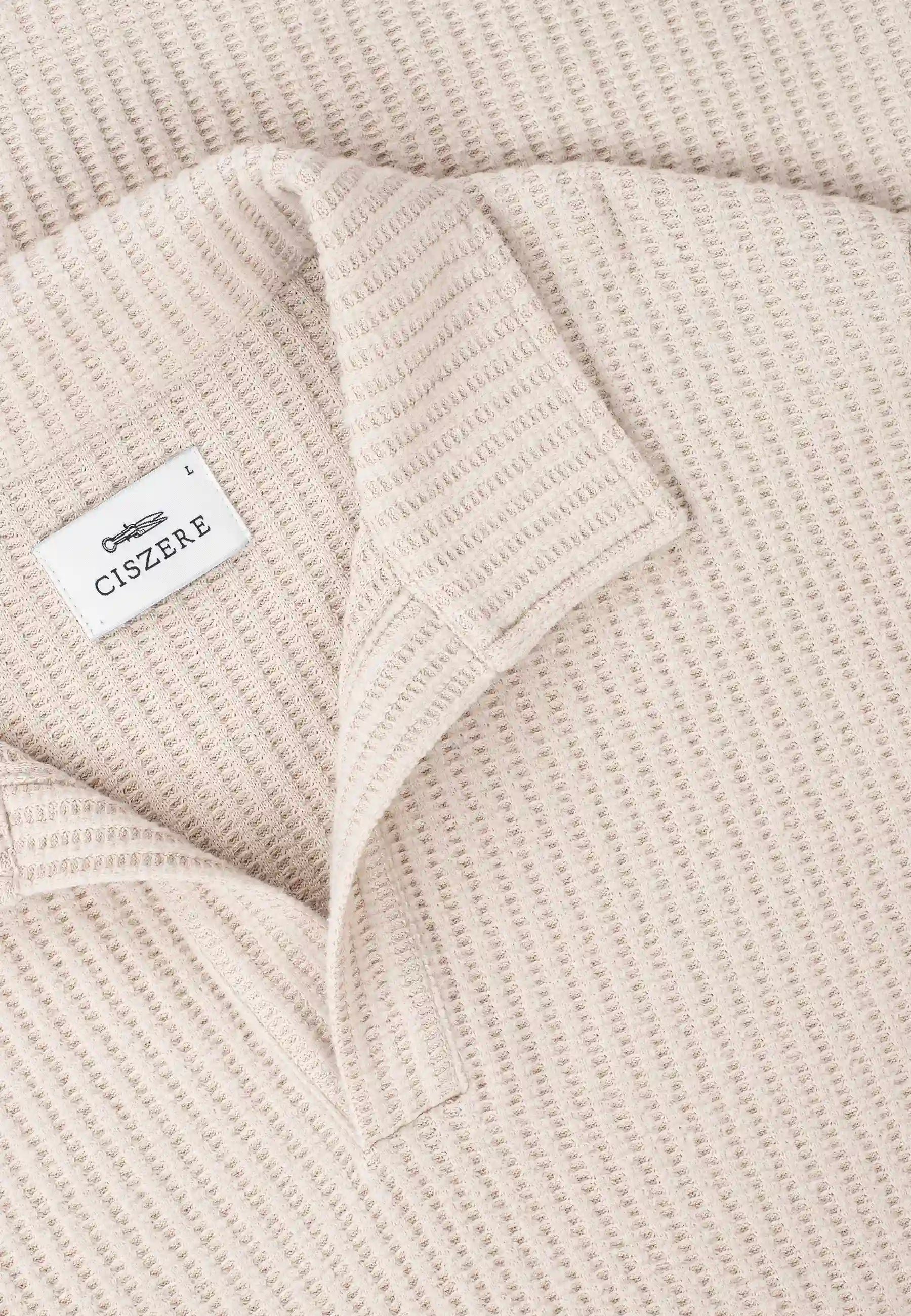 Nelson stickad skjorta - Beige