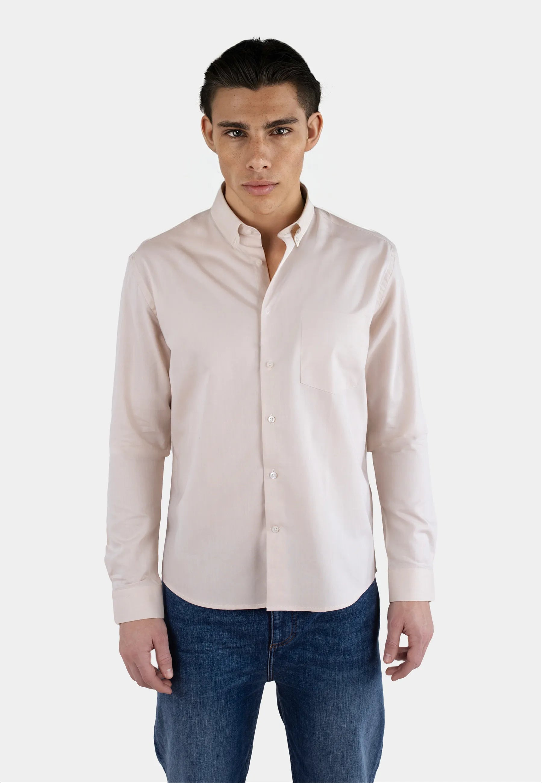 Mika straight skjorta - Beige