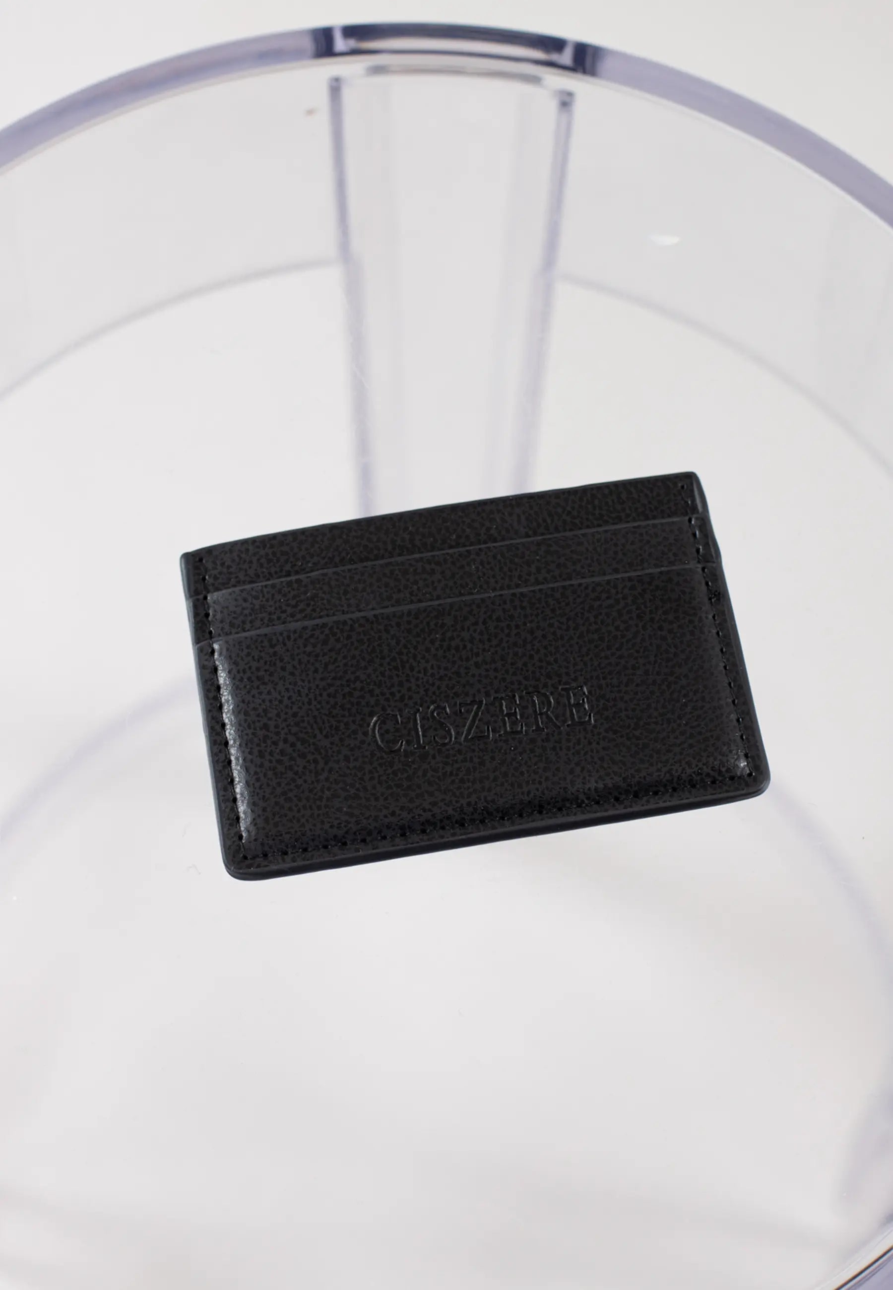 Carl vegan leather card holder - Black