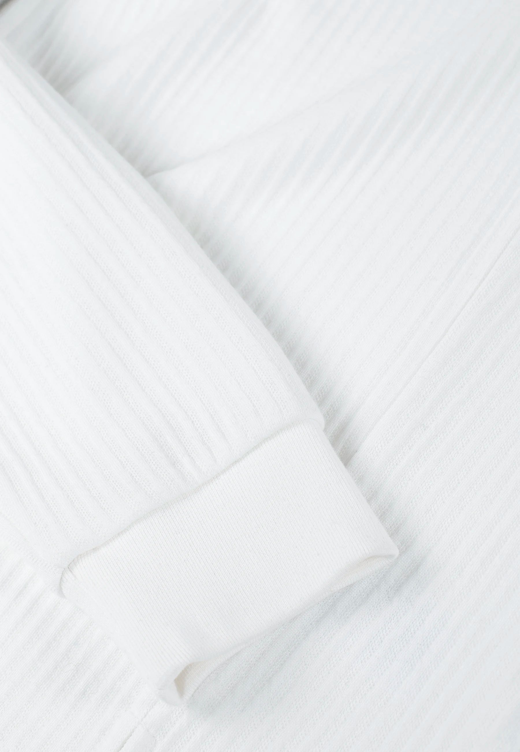 Ottoman full zip sweater - White