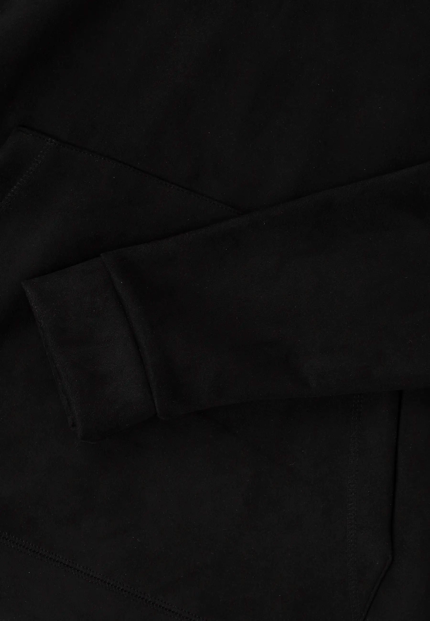 Sami faux suede hoodie - Panter black