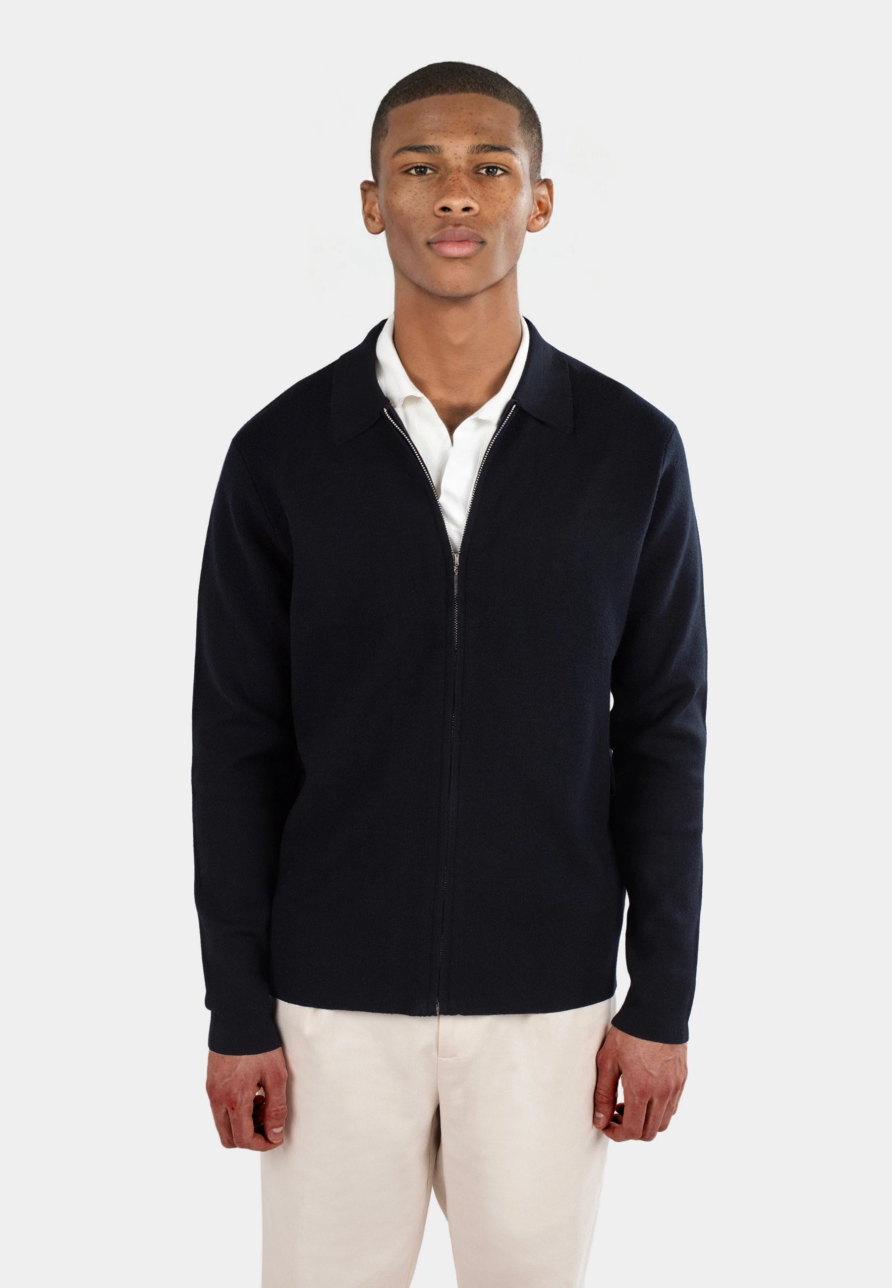 Colby knitted full zip - Black