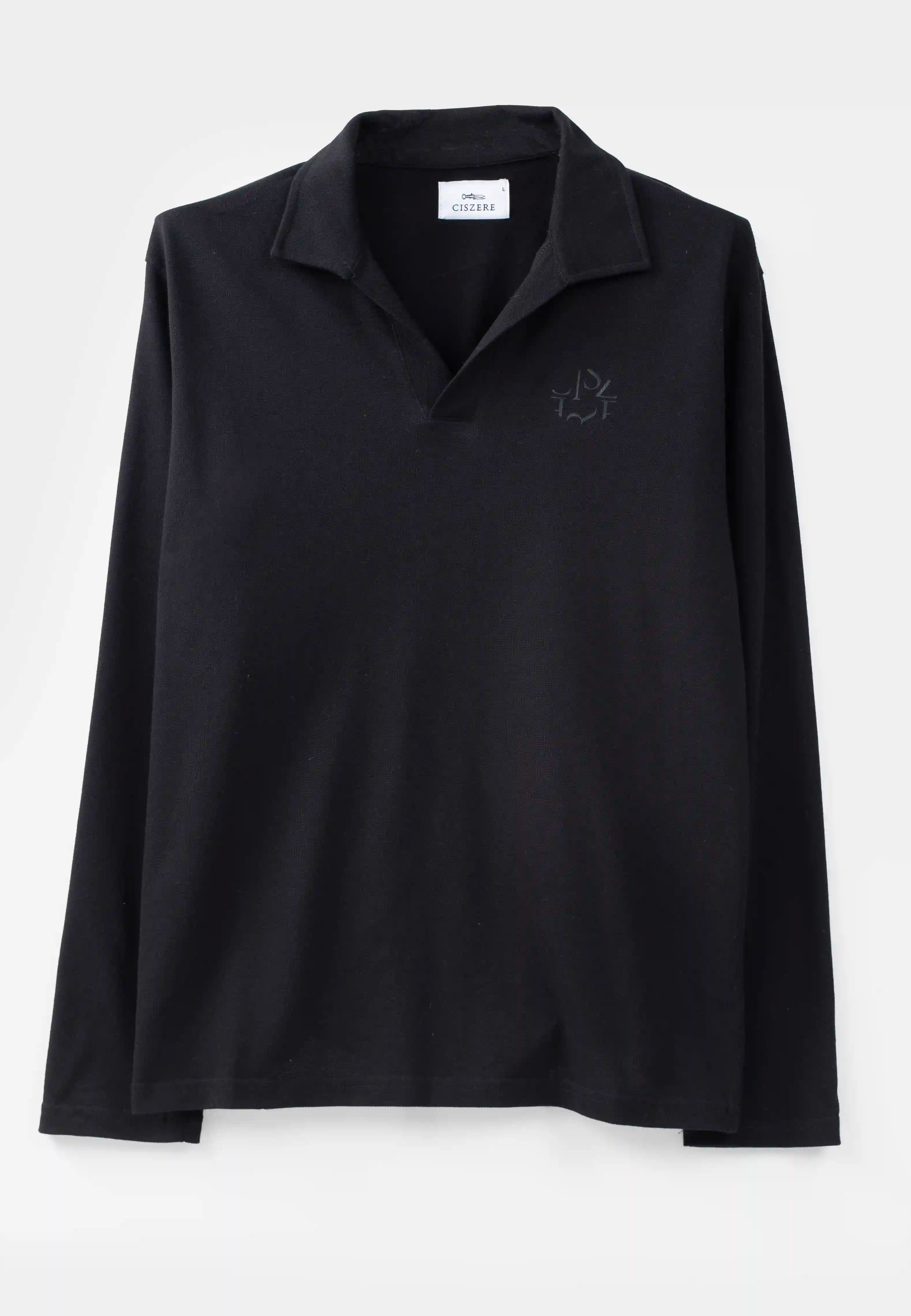 Ellipse: pique front emblem – Black