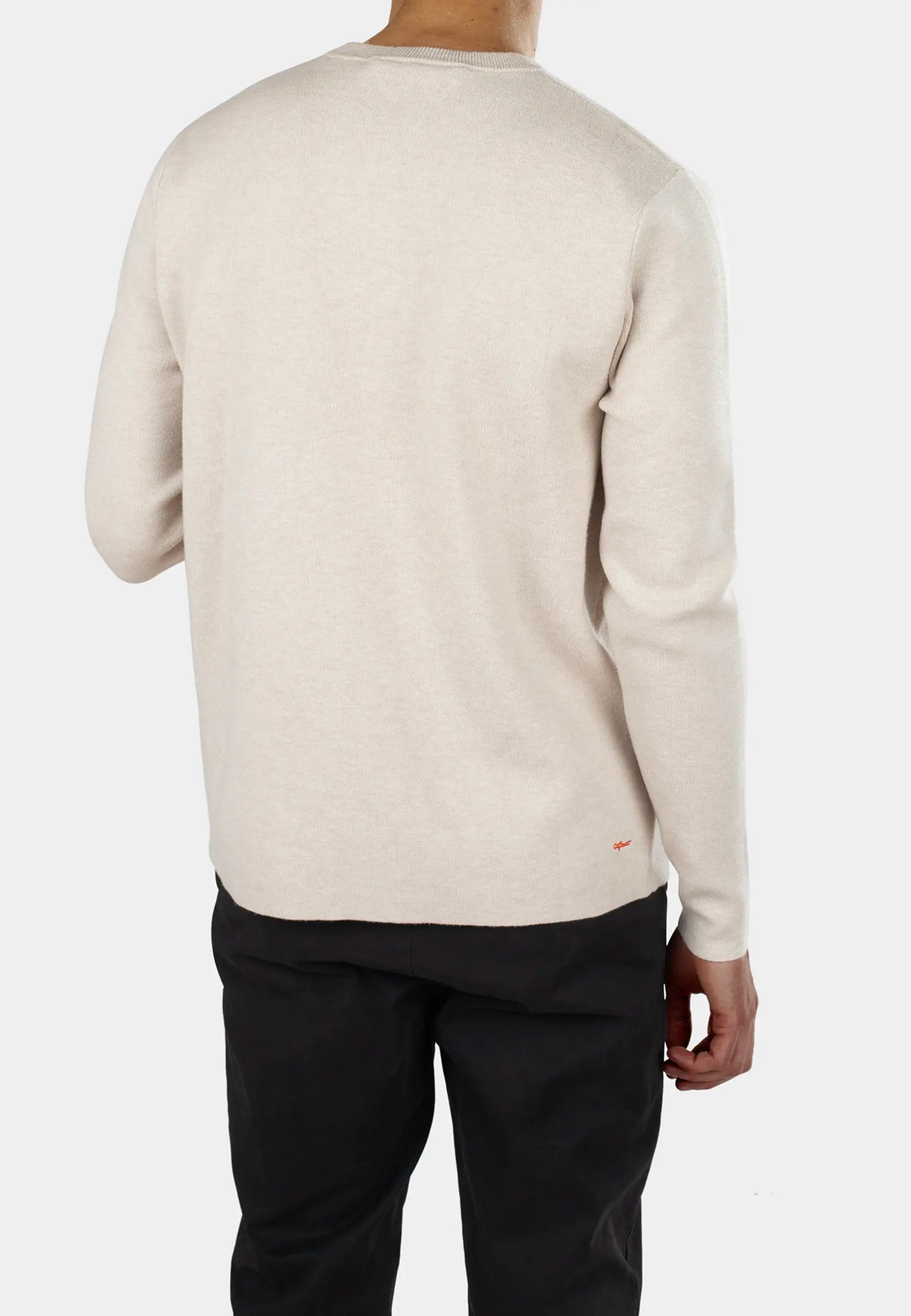 Clark stickad crewneck - Beige