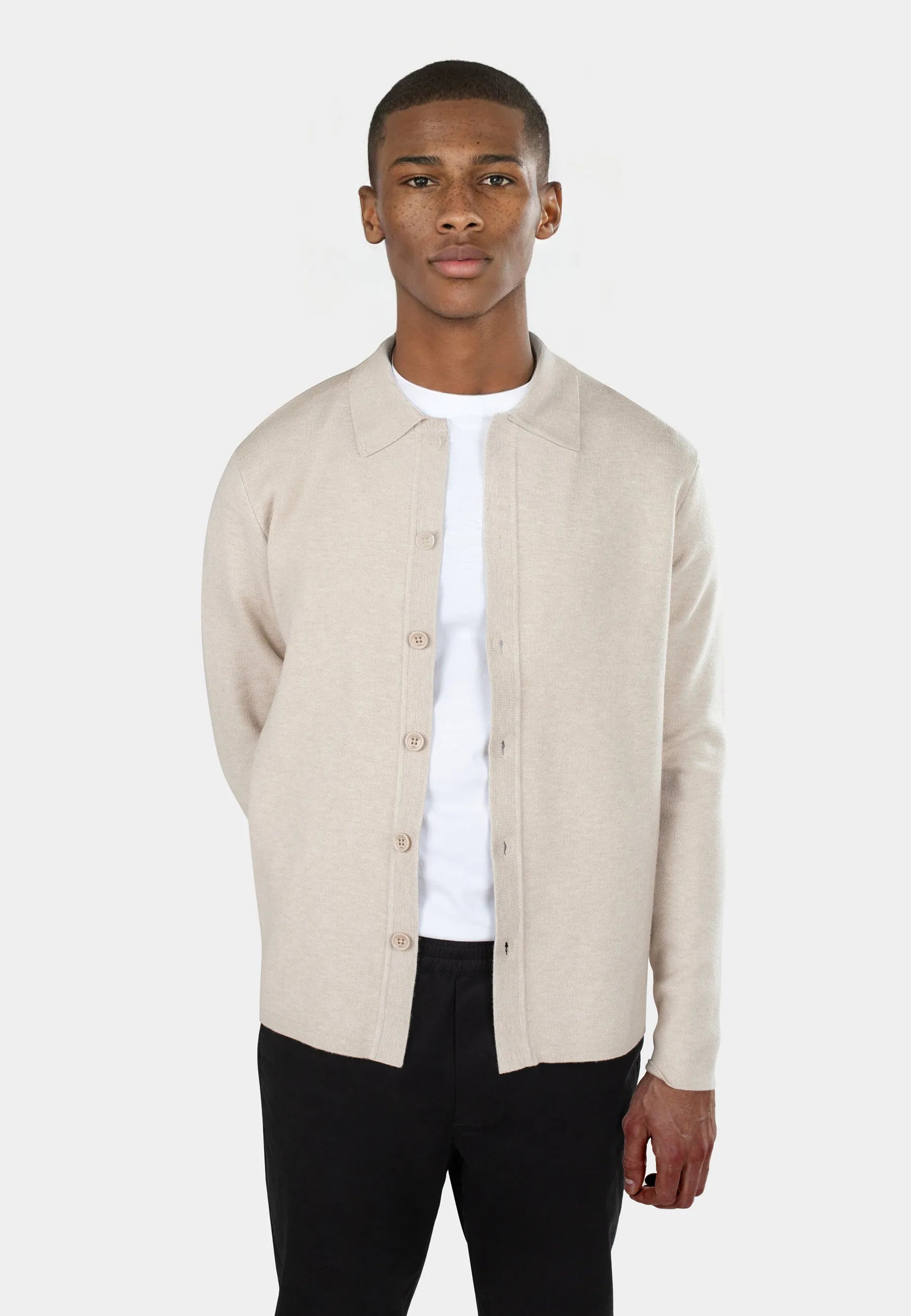 Conrad knitted cardigan - Beige